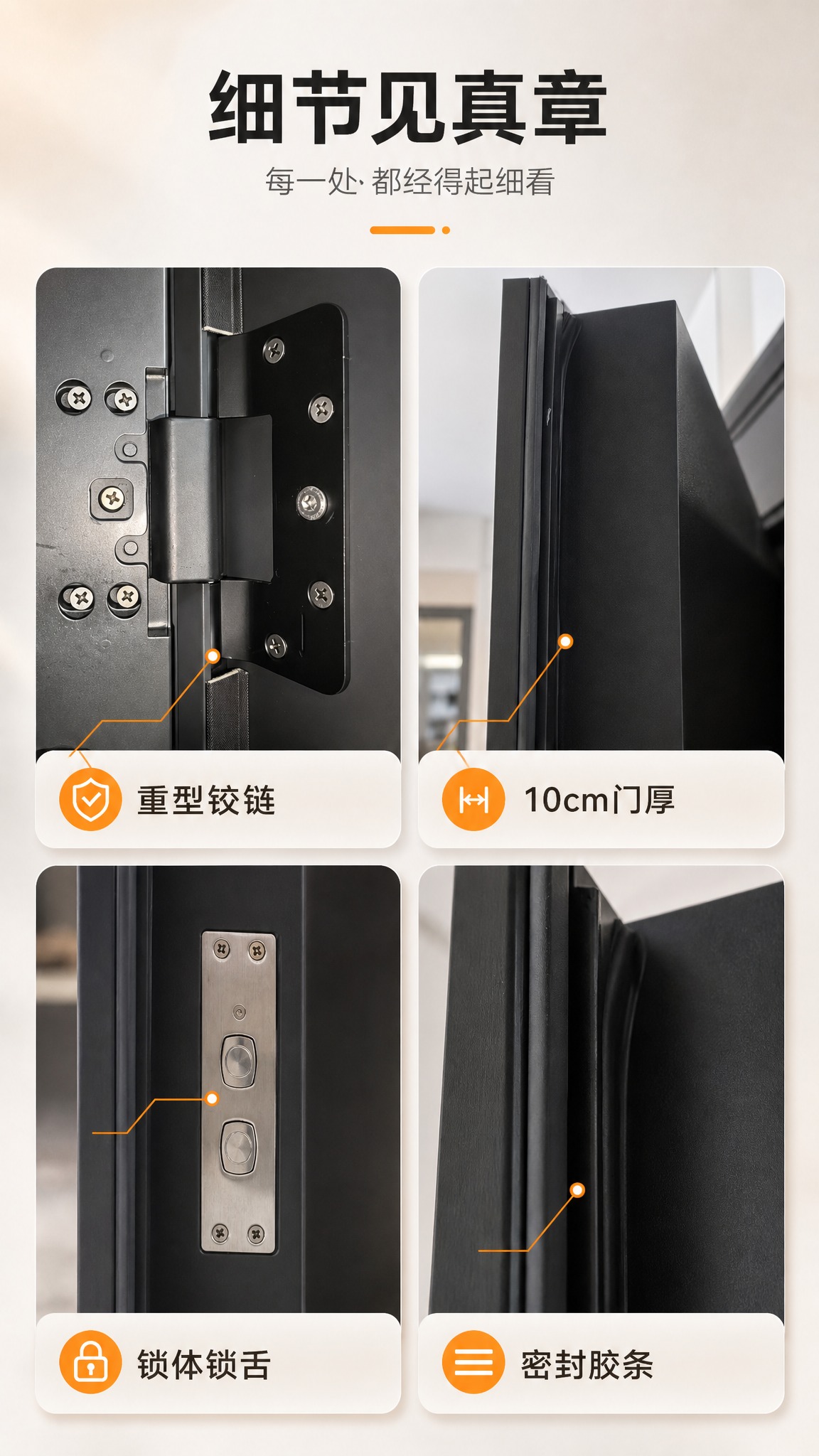 [商品] 使用【图2】铰链特写与【图3】侧面锁体图拆分为2×2… - 图片创意预览