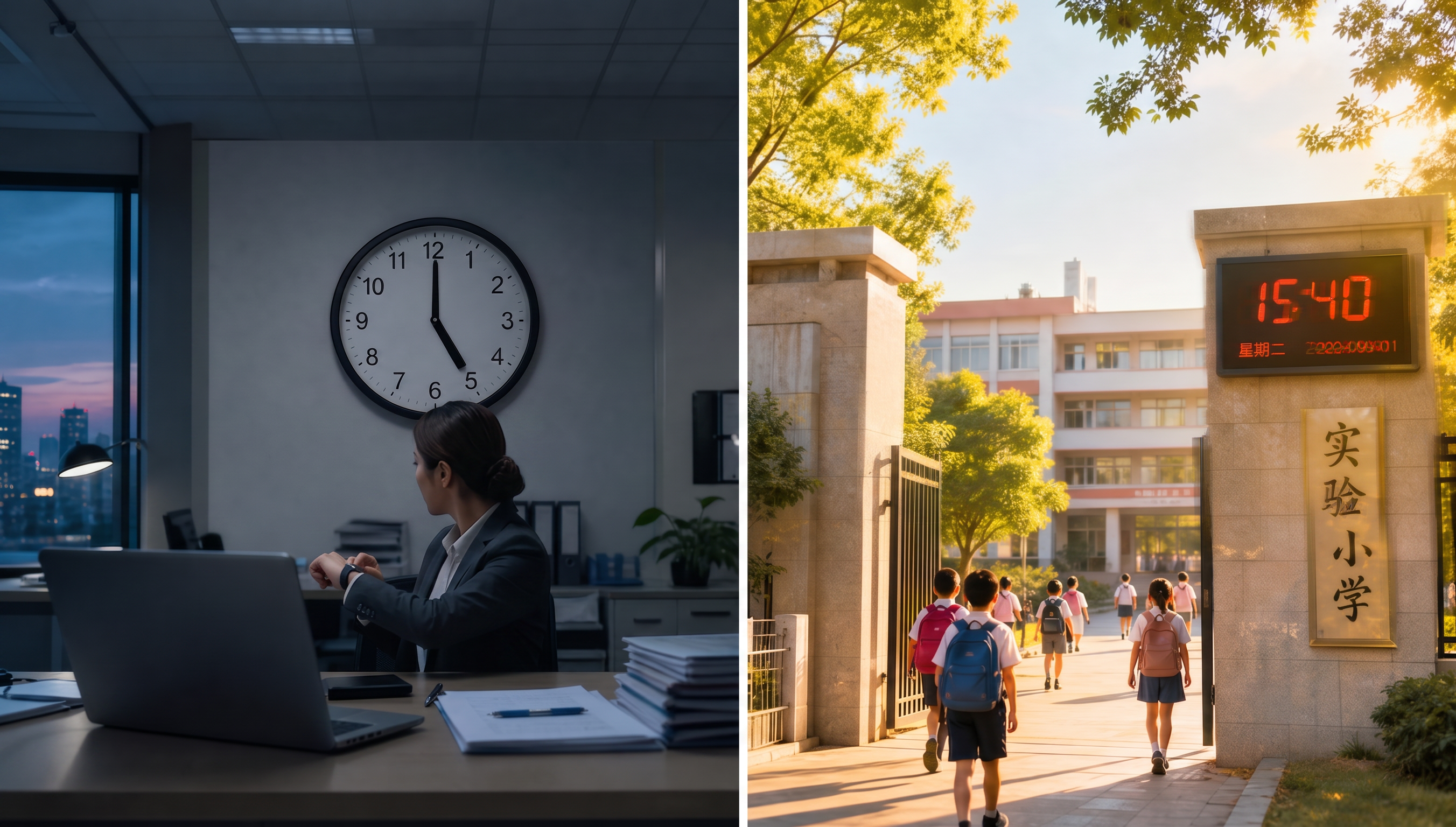 一年级还没开学，接送难题成困扰 - 图片创意预览