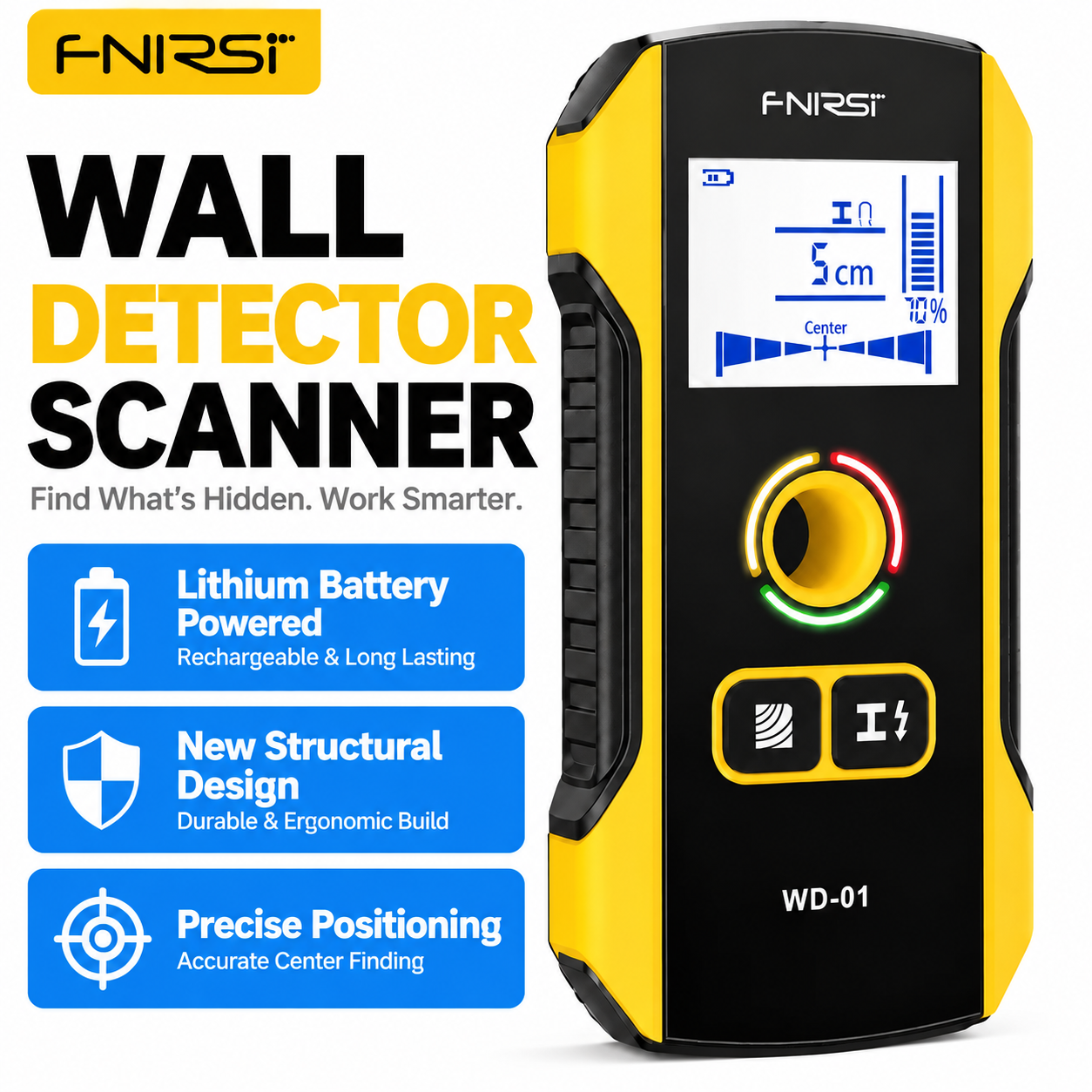 [单张主图] FNIRSI WD-01 墙体探测扫描仪，爆款促… - 图片创意预览