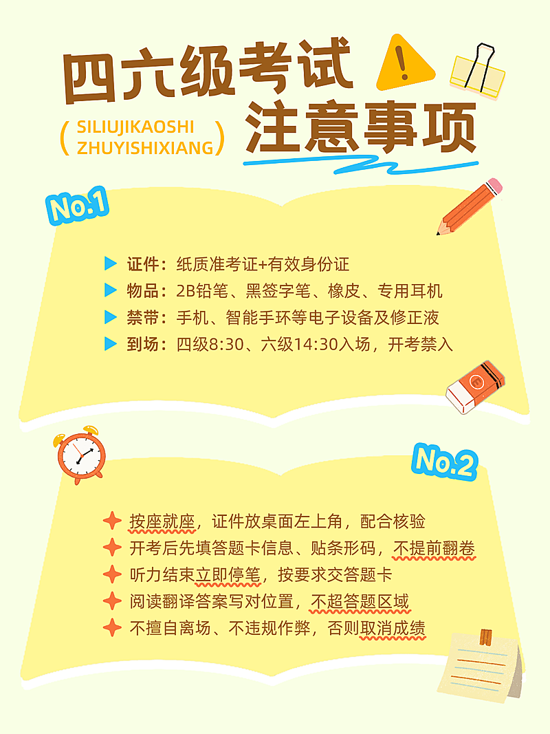 教育培训高等教育四六级考试流程备考攻略分享小红书配图