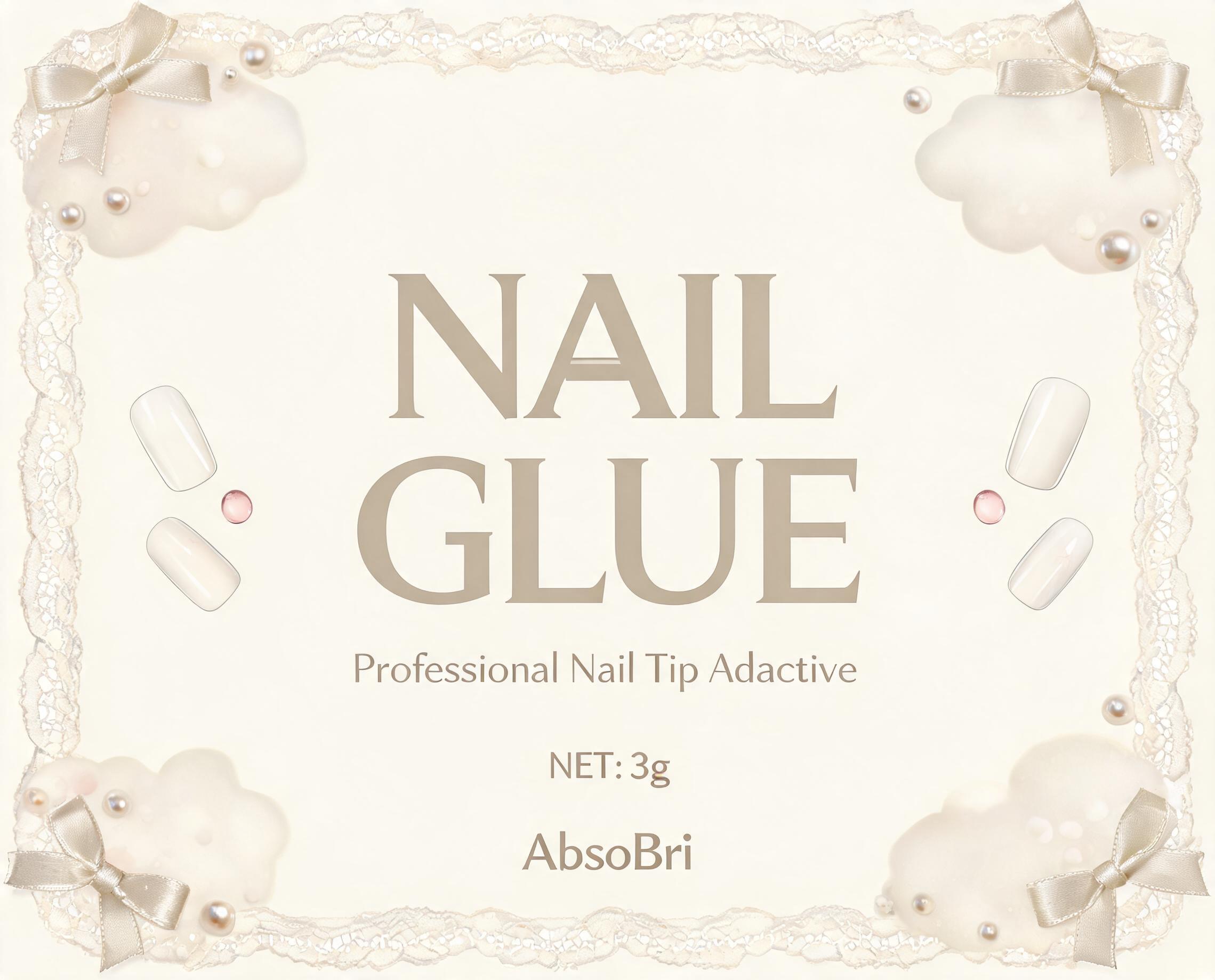 Nail glue bottle sticker design… - 图片创意预览