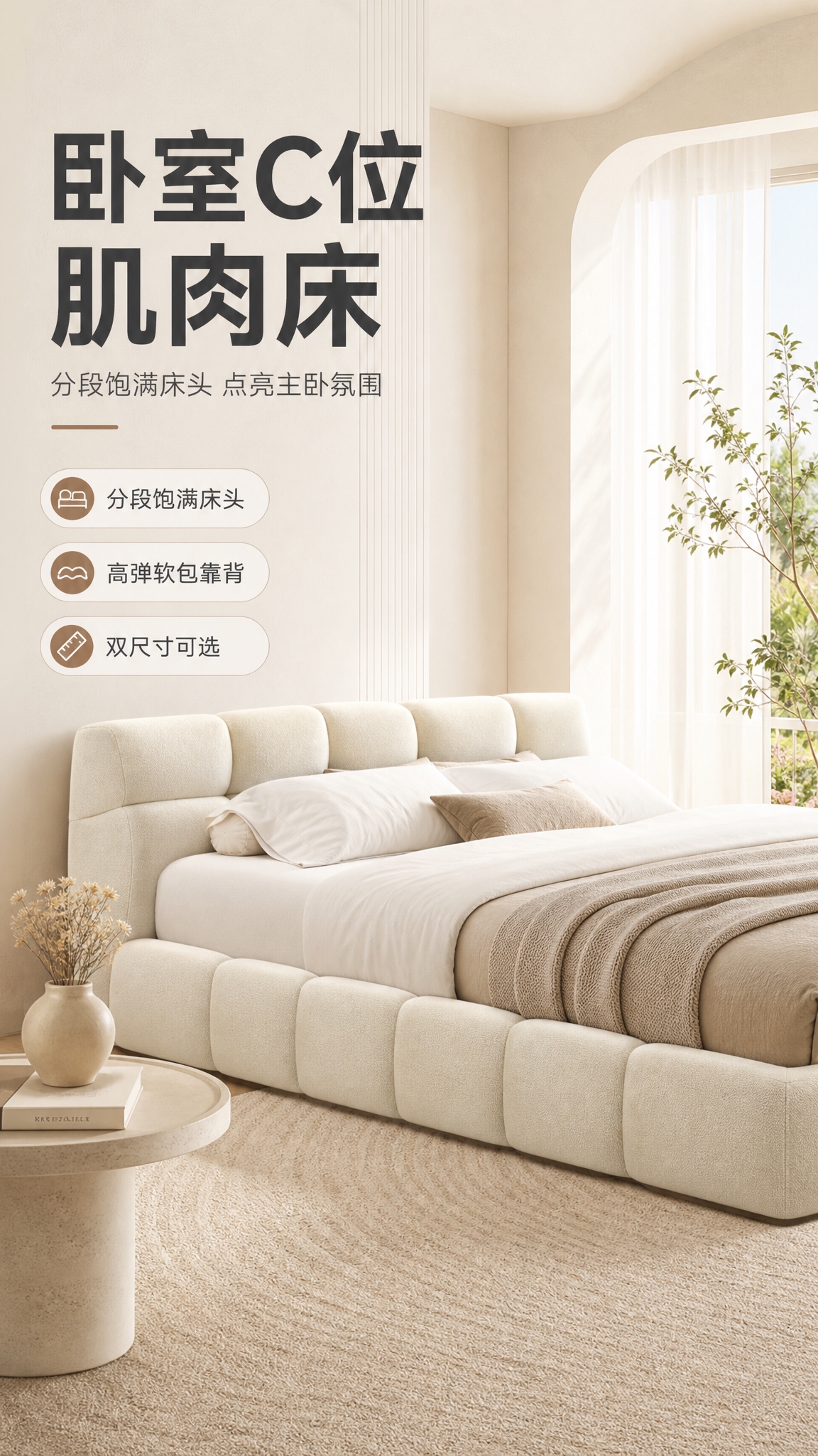 [商品] 使用【图1】M2527肌肉床；保留分段饱满床头、落地… - 图片创意预览