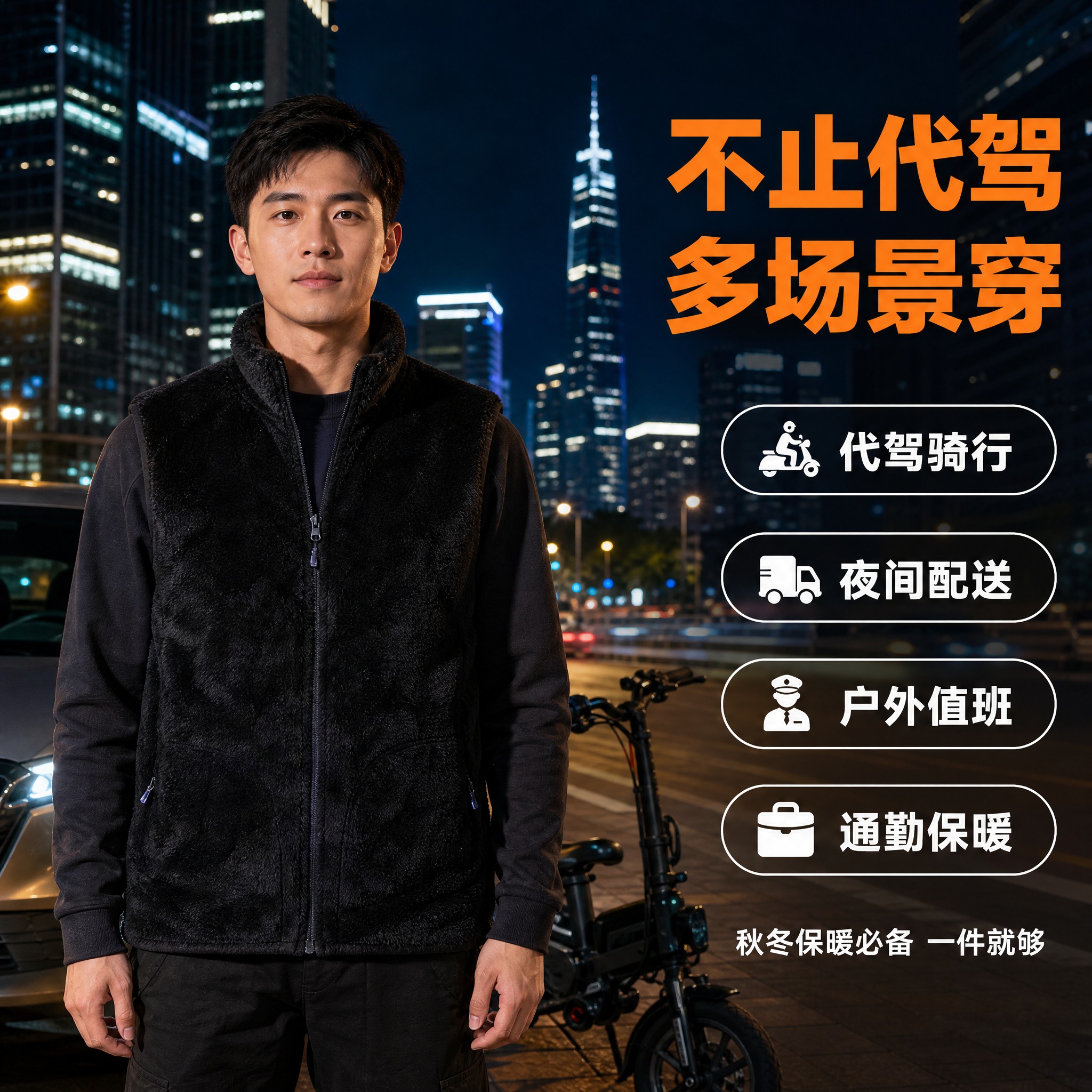 [主图-5] 适用人群与场景补充图，主题：多场景保暖 一件顶三… - 图片创意预览