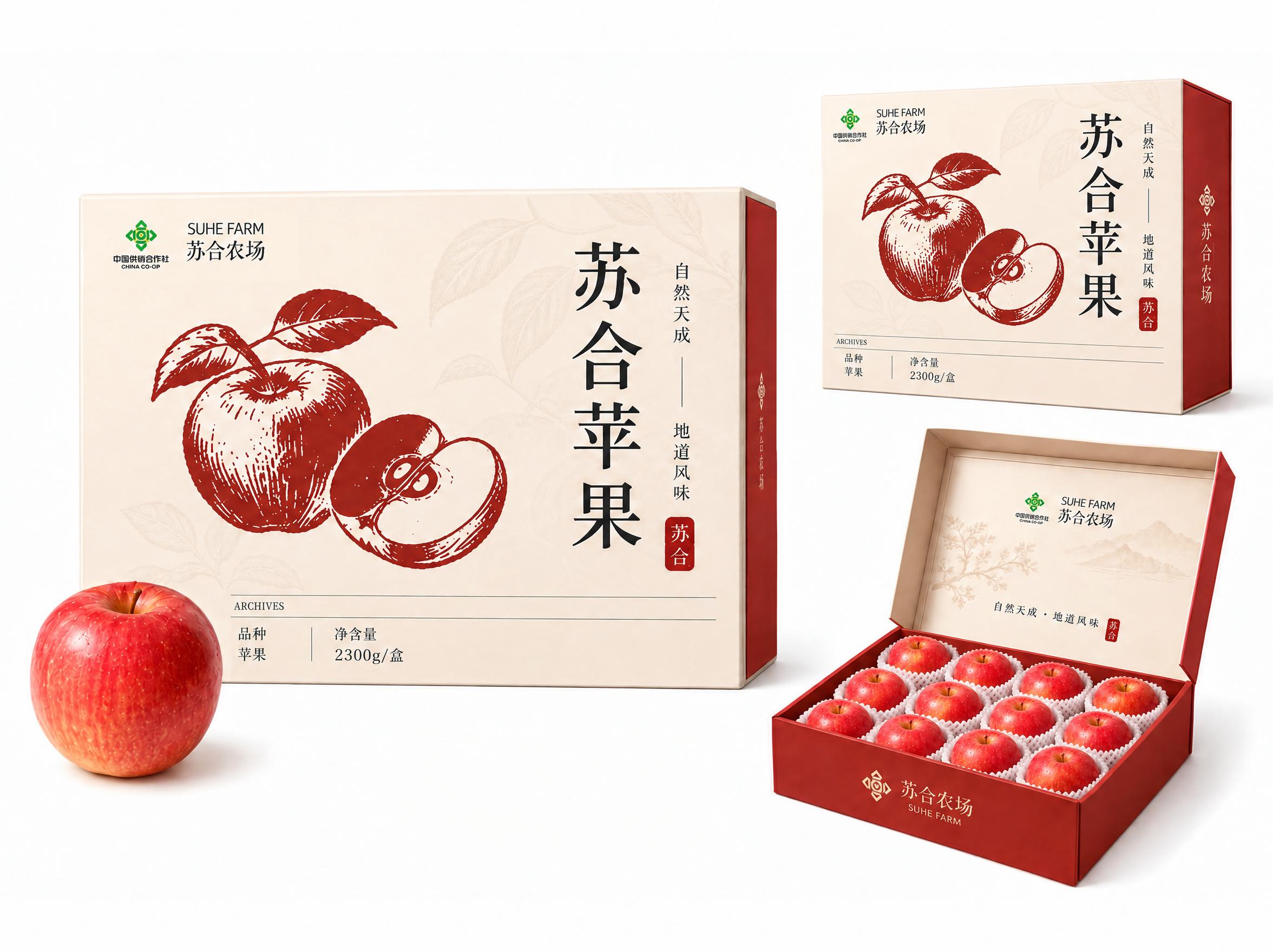 将图中所有苹果包装盒（包括左侧大盒、右上角小盒、打开的红色内盒… - 图片创意预览