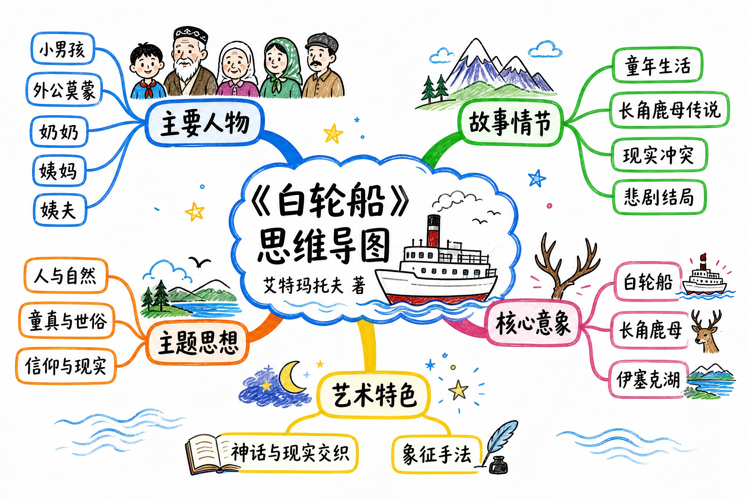 A hand-drawn marker-style mind… - 图片创意预览