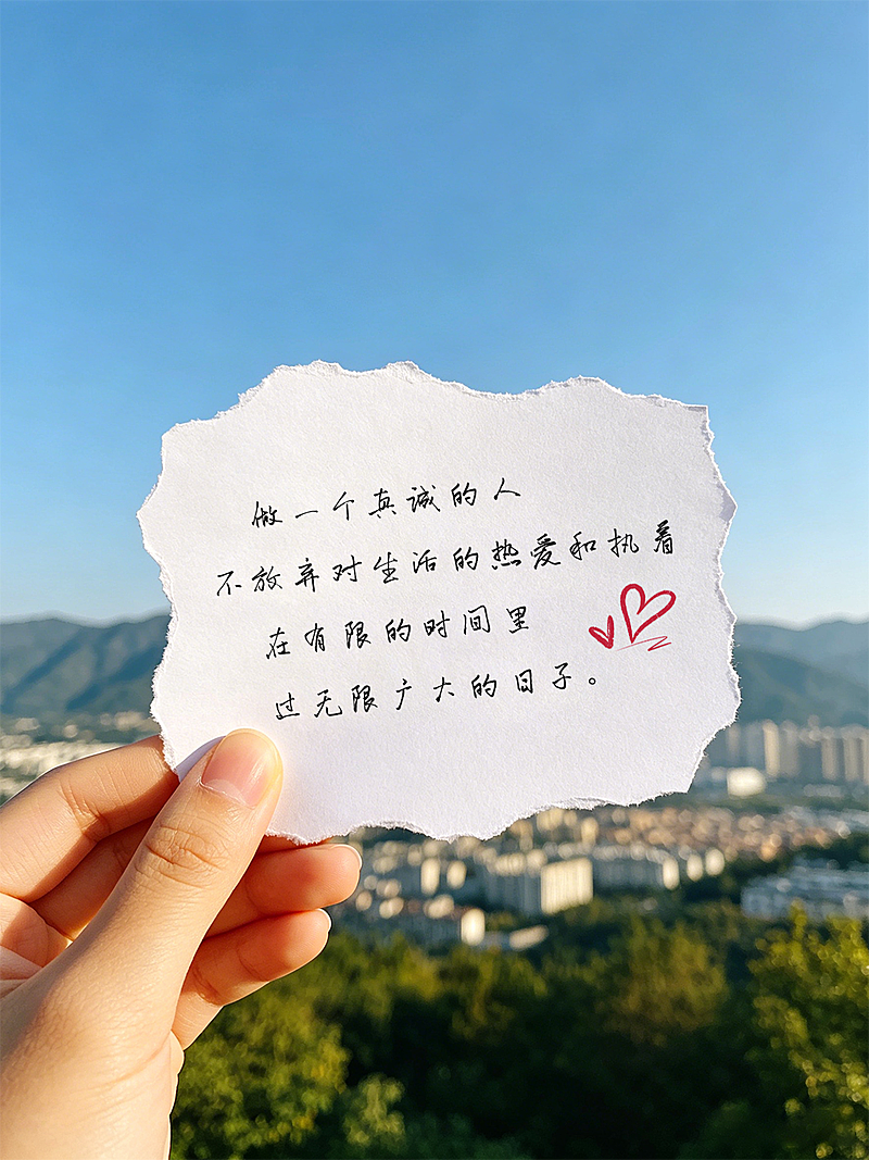 激励正能量文案分享摘抄手写实景风小红书封面