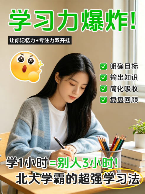 高考冲刺备考技巧分享写实风小红书封面预览效果
