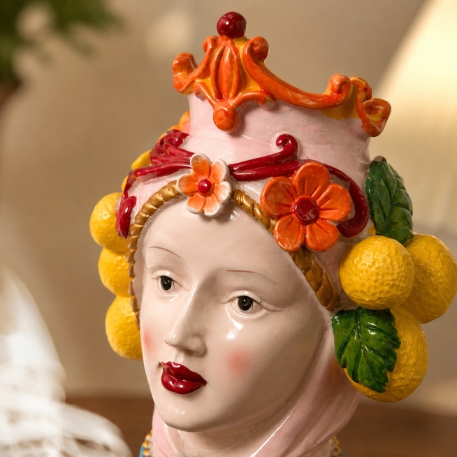 [Main Image 3] Local detail close-up of Mediterranean pink queen vase, highlighting craft details. K预览效果