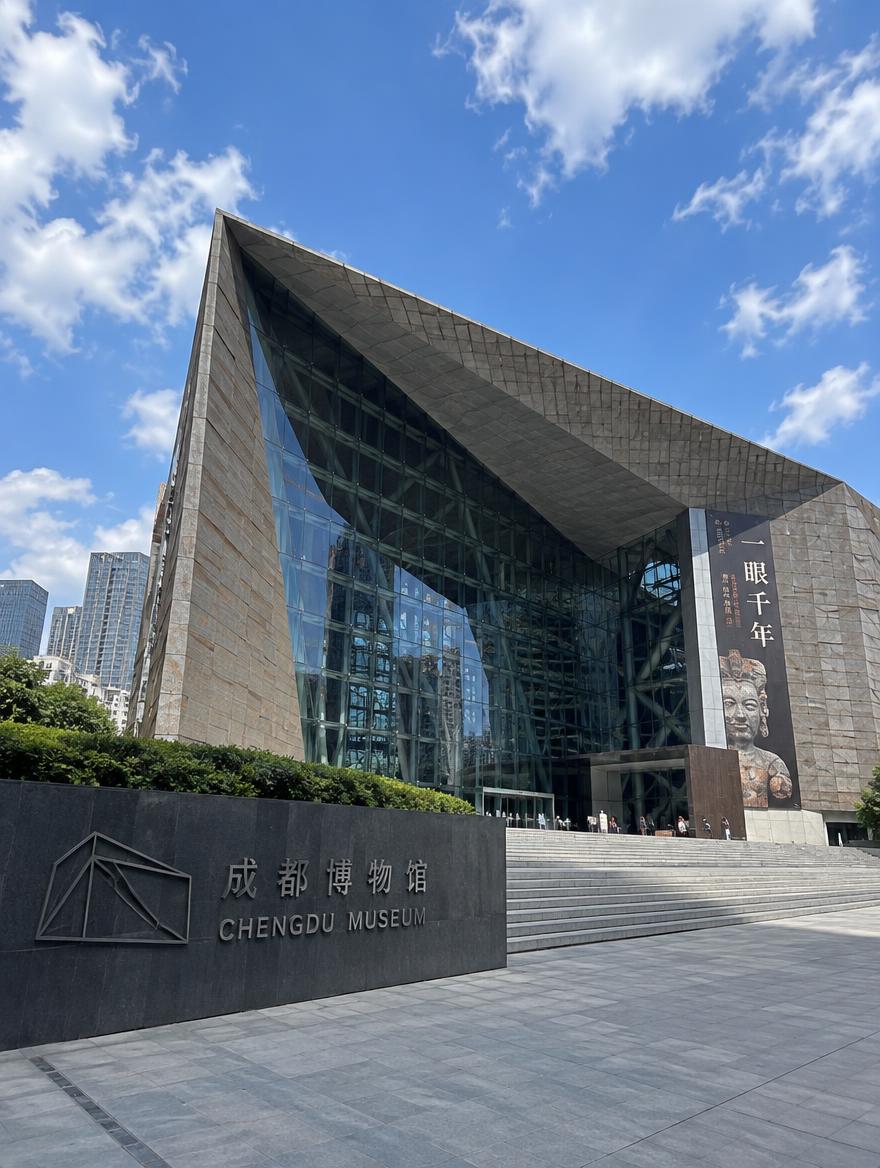 成都博物馆高清实拍风景图，一眼千年，现代建筑外观，博物馆建筑，… - 图片创意预览