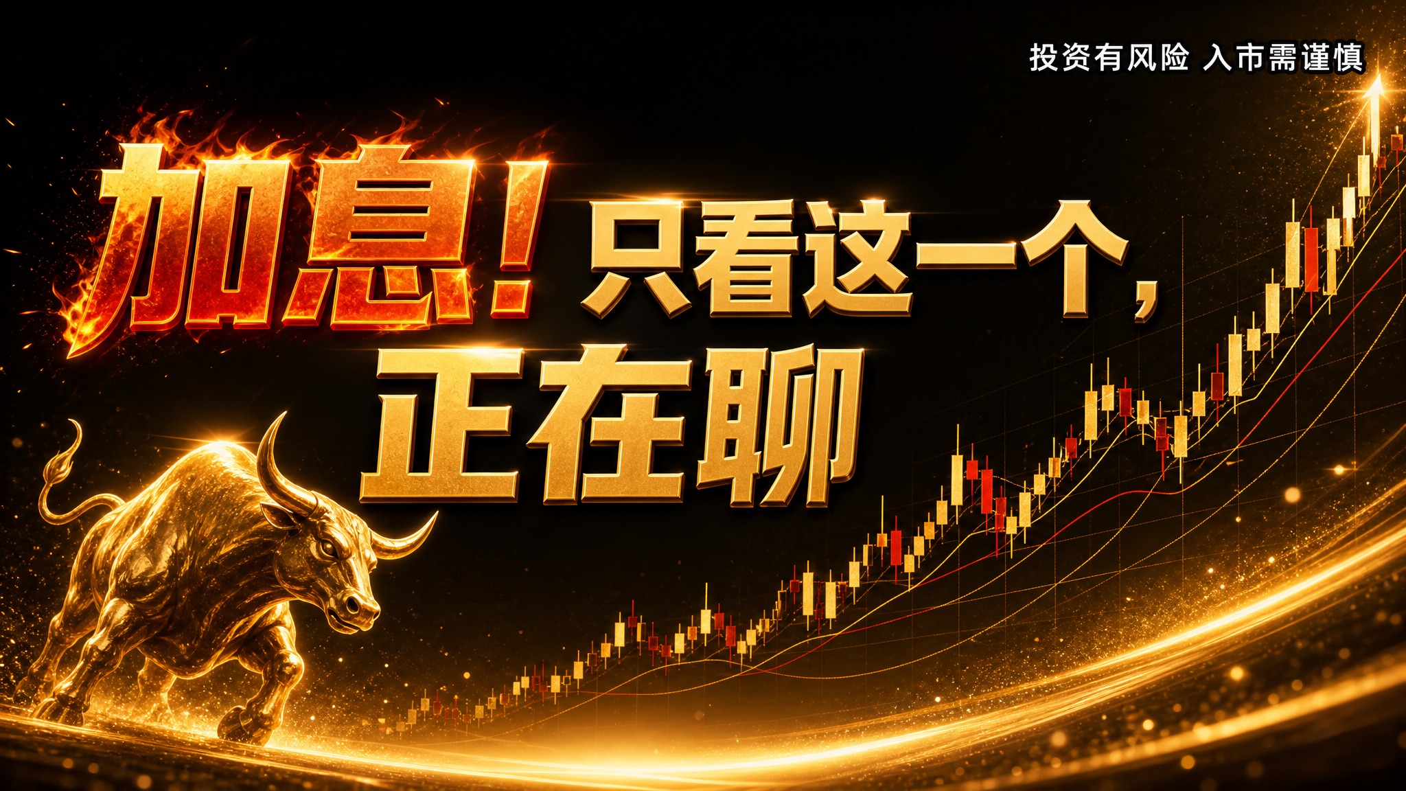 金融公众号封面图，16:9横版，黑金色调，深色背景带有金色光晕… - 图片创意预览