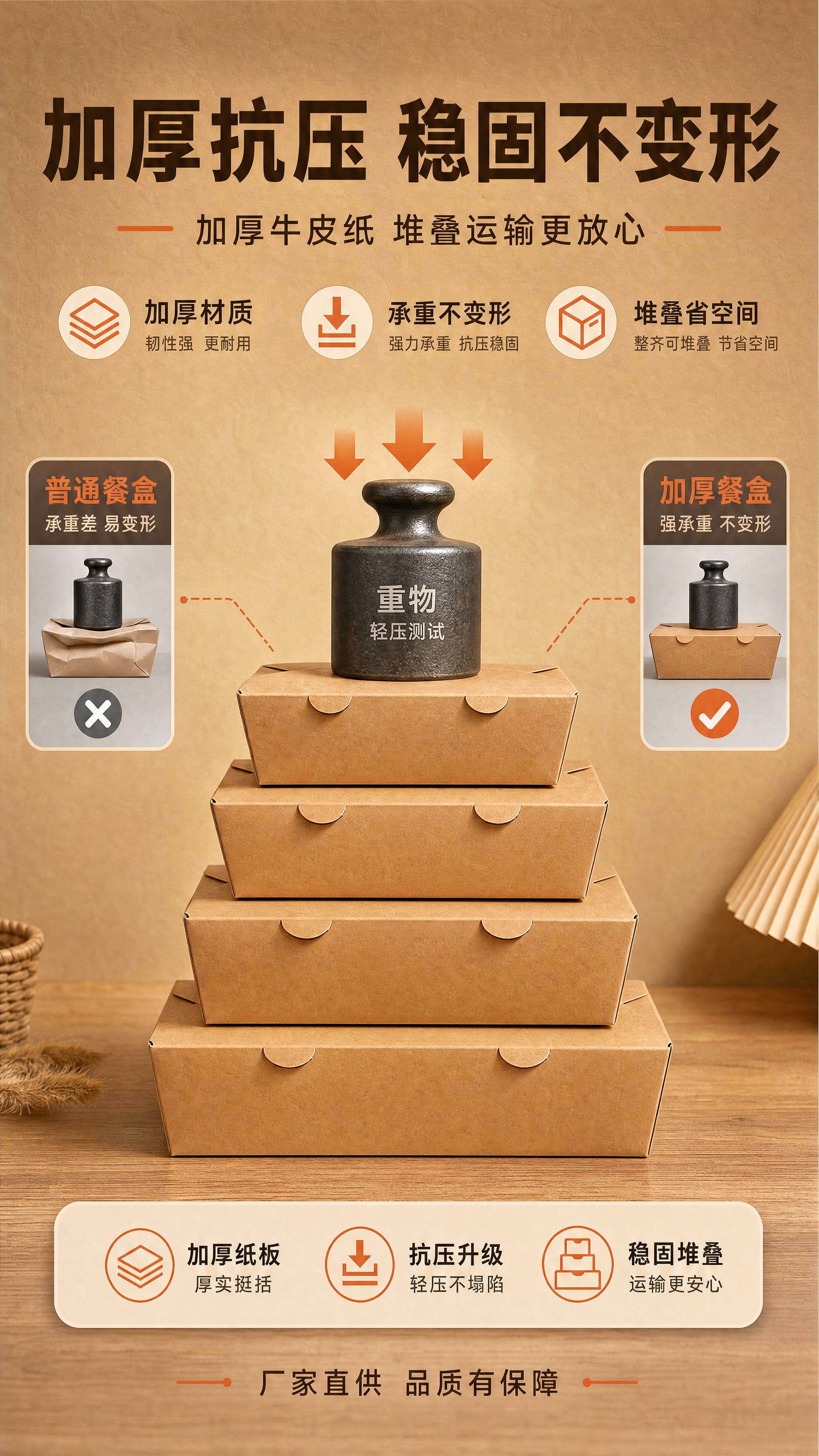 [商品] 使用【图1】长方形牛皮纸餐盒；保留四舌片翻盖结构、牛… - 图片创意预览