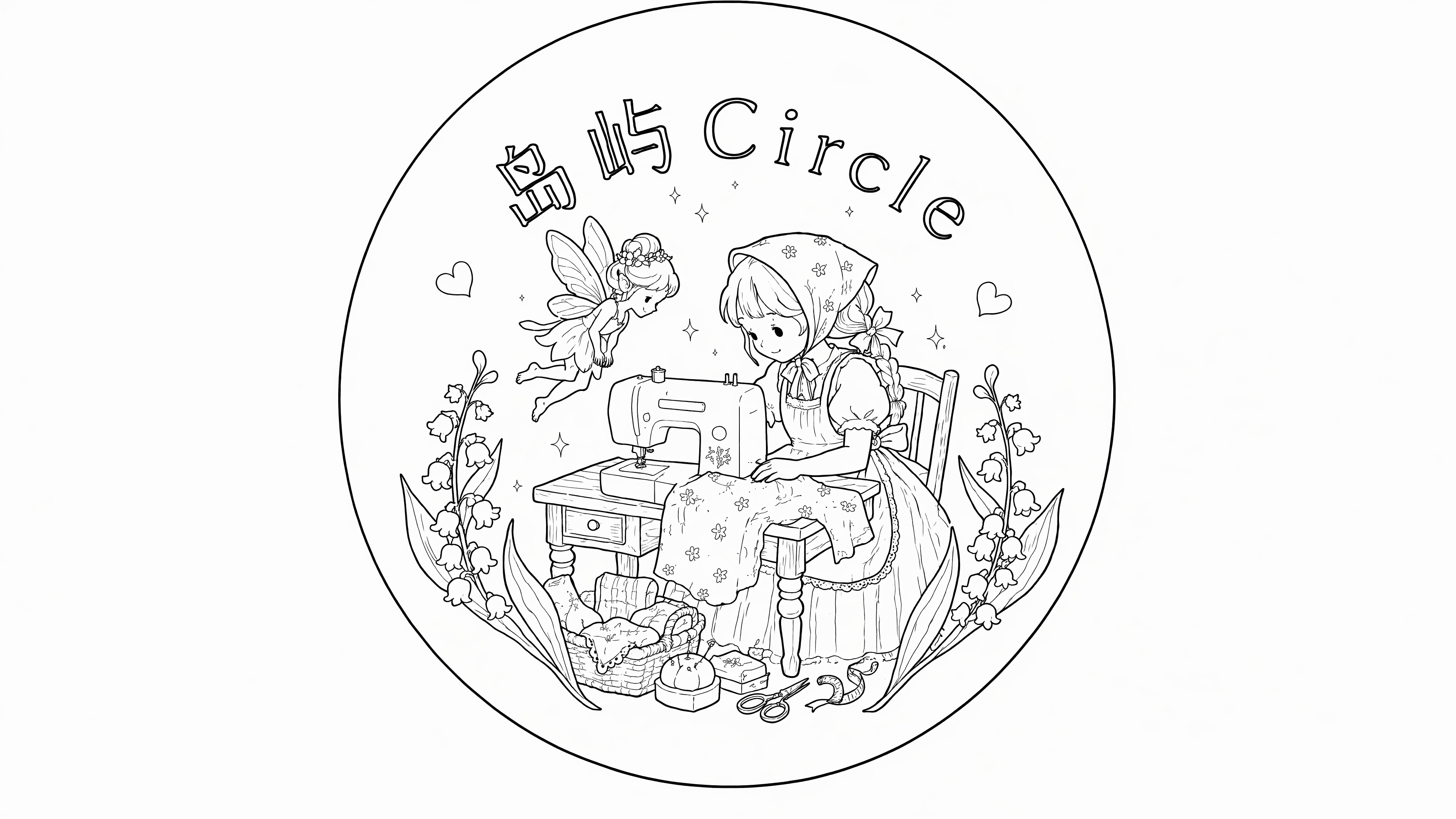 保留圆形构图、所有元素的内容和构图不变，将整图转换为干净清晰的… - 图片创意预览