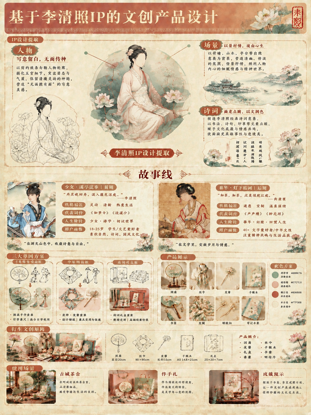 将第一张图中的"IP设计提取"板块（包含人物写意留白、场景以景… - 图片创意预览