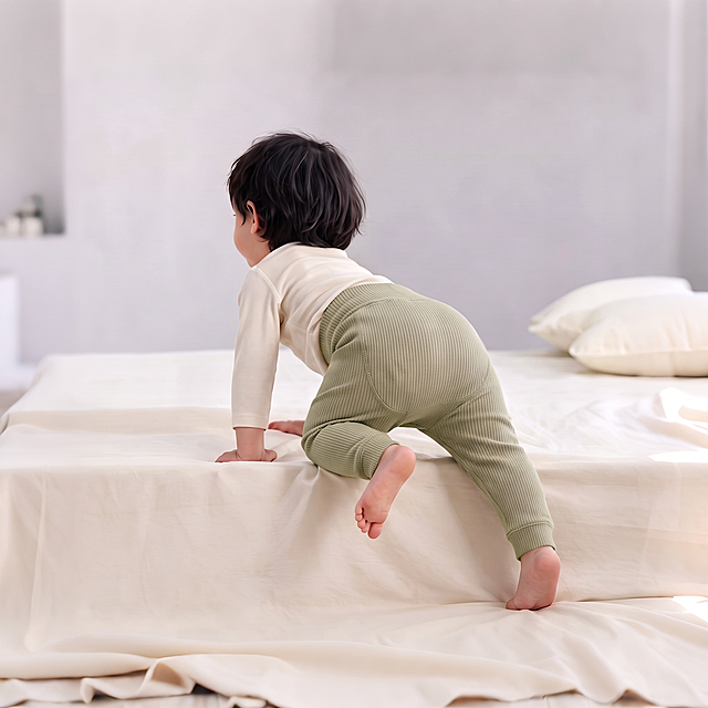 把图1模特的裤子替换成图2的裤子，保持图2裤子的颜色版型和面料质感，其他保持不变。