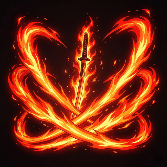 game skill icon, dark fantasy, anime style, high contrast, glowing effects, centered composition, fu预览效果
