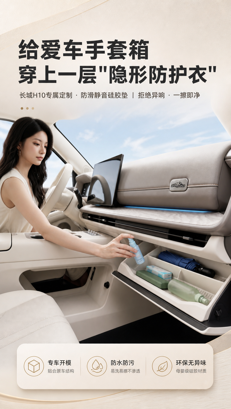 [商品] 使用【图1】【图2】【图3】长城H10副驾手套箱硅胶… - 图片创意预览