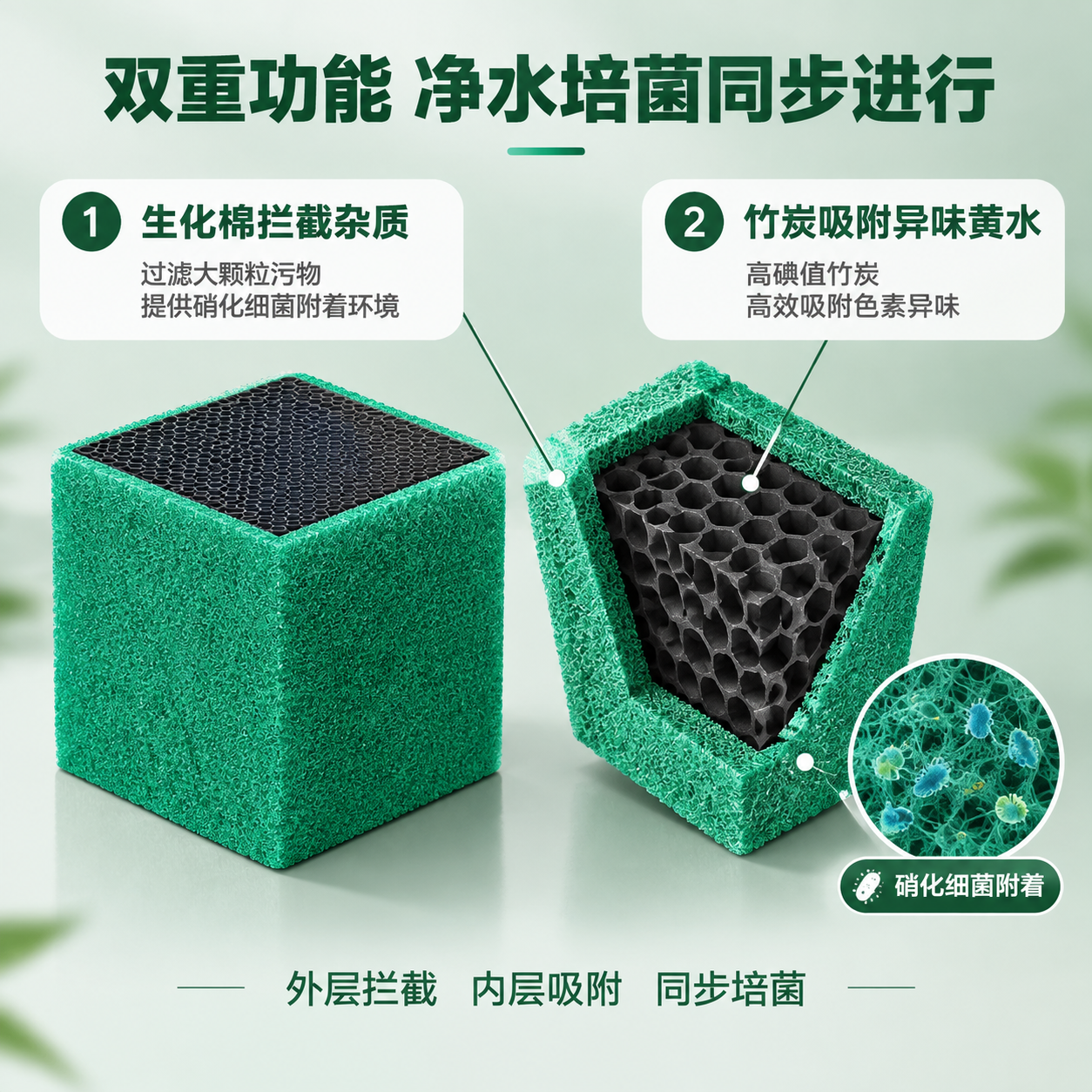 [主图-2] 结构示意图，展示加棉蜂巢碳魔方的双层结构——外层… - 图片创意预览
