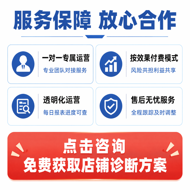 [第8屏] 行动号召页-信任保障与咨询转化。延续整体红蓝白风格统一。
[氛围/风格] 转化号召，信任背书，刺激用户立即咨询，积极明确不浮夸。
[元素布局] 顶部主标题，中部保障卖点罗列，底部行动号召区预览效果