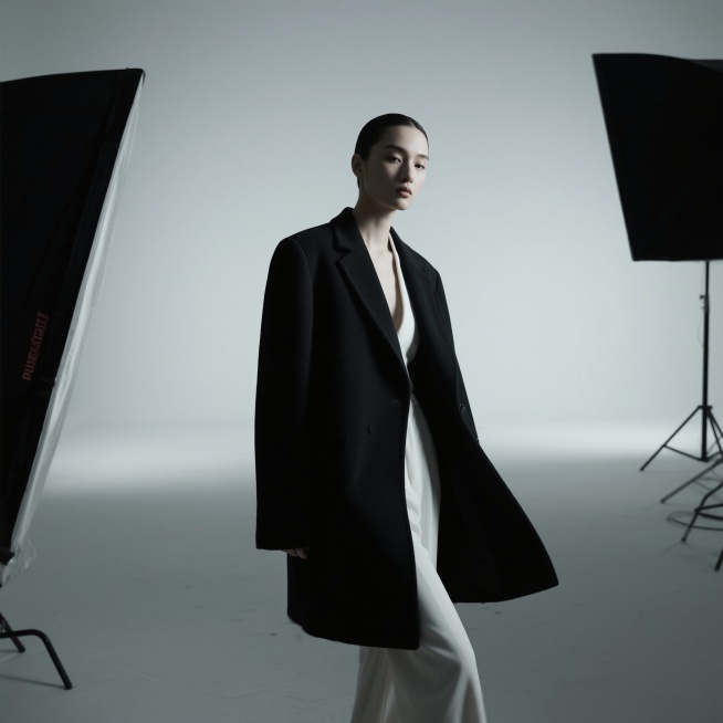 生成一张适用于该衣服的简约背景图素材预览效果