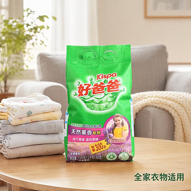 使用电商主图技能生成5张比例1:1的电商主图，适配平台为京东，商品为「图片1」，商品卖点为天然薰香皂粉1.5kg，不要出现其他产品辅助，不要出现第二件半件字眼，需看起来高端