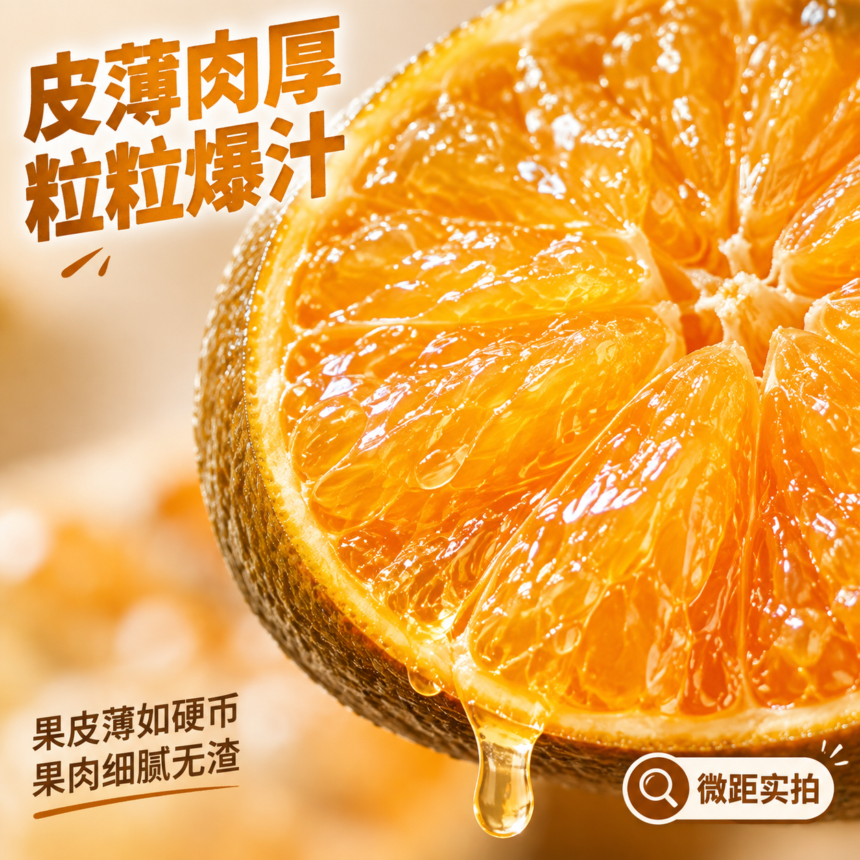 [主图-3] 细节微观种草，巧克力橙果皮与果肉微距纹理特写。… - 图片创意预览