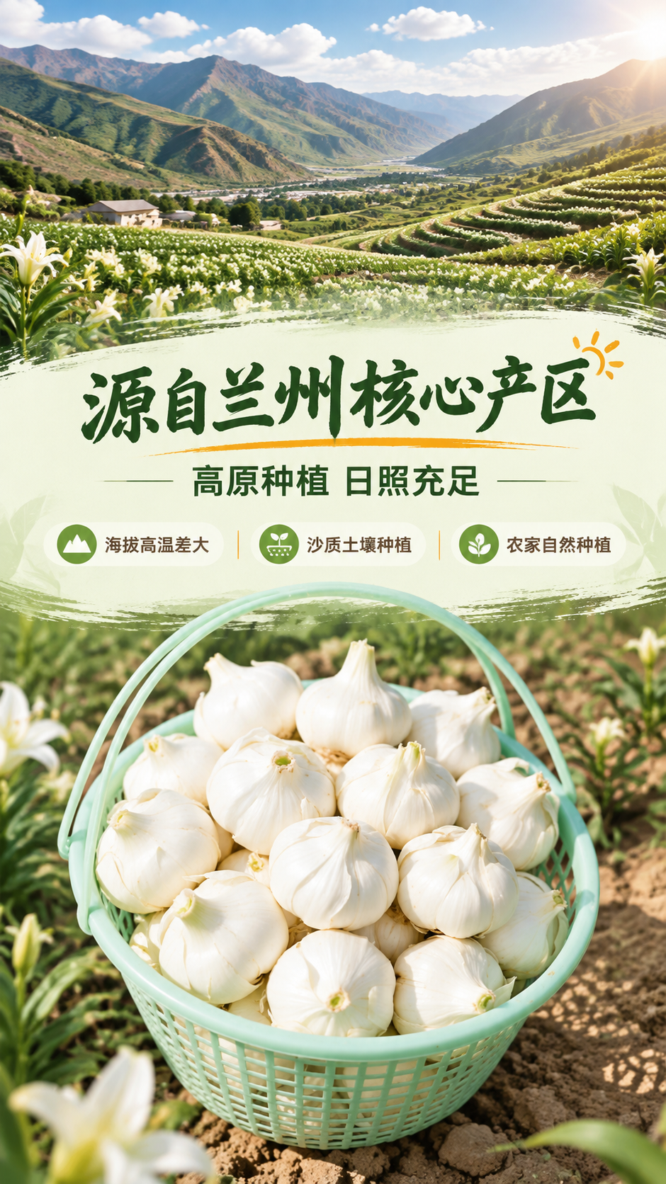 [商品] 使用【图1】兰州鲜百合，保留百合洁白饱满外形与自然色… - 图片创意预览