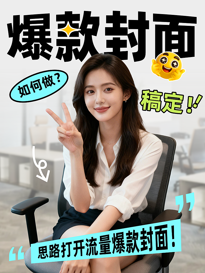 小红书爆款封面人物网感