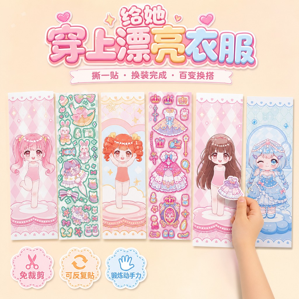 1:1正方形电商主图，换装玩法展示，纯玩法展示不出现产品封面。… - 图片创意预览
