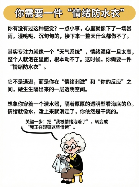 竖版3:4极简扁平卡通插画，纯白色背景，无任何色块，上下分层结构，从上到下清晰排列，文案为主，人物为辅。
顶层区域 - 标题与现象描述：顶部标题栏为黄色圆角矩形（色号 #eec25b），宽度占画幅90预览效果