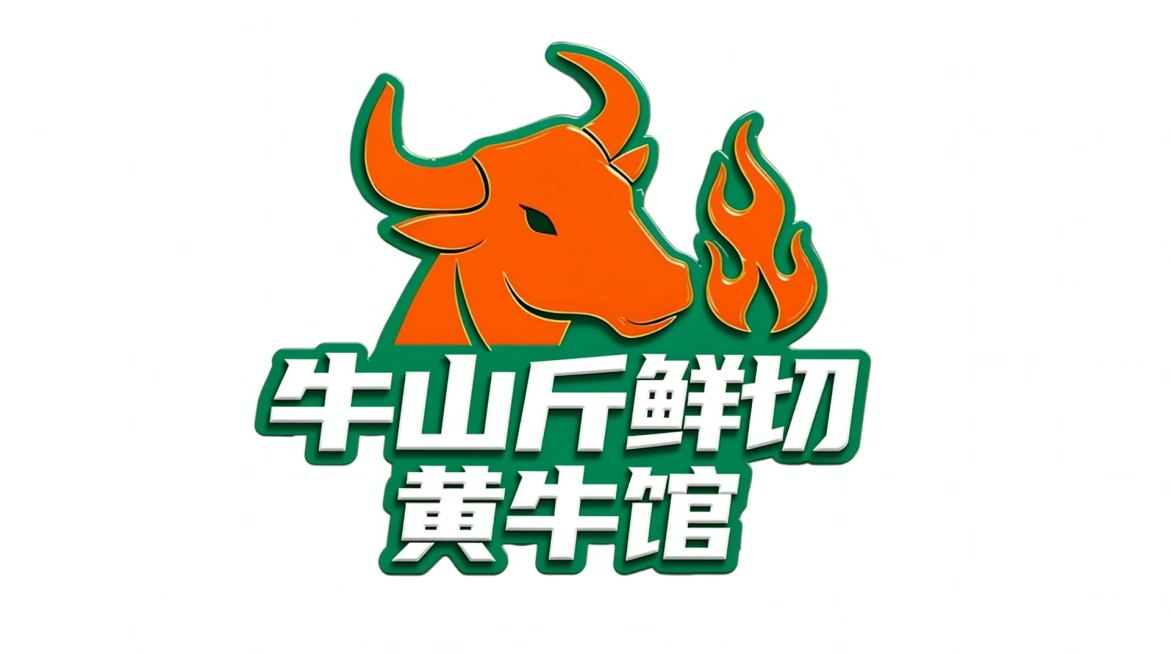 把中文字牛山斤鲜切黄牛馆改为白色，其他不要改动预览效果