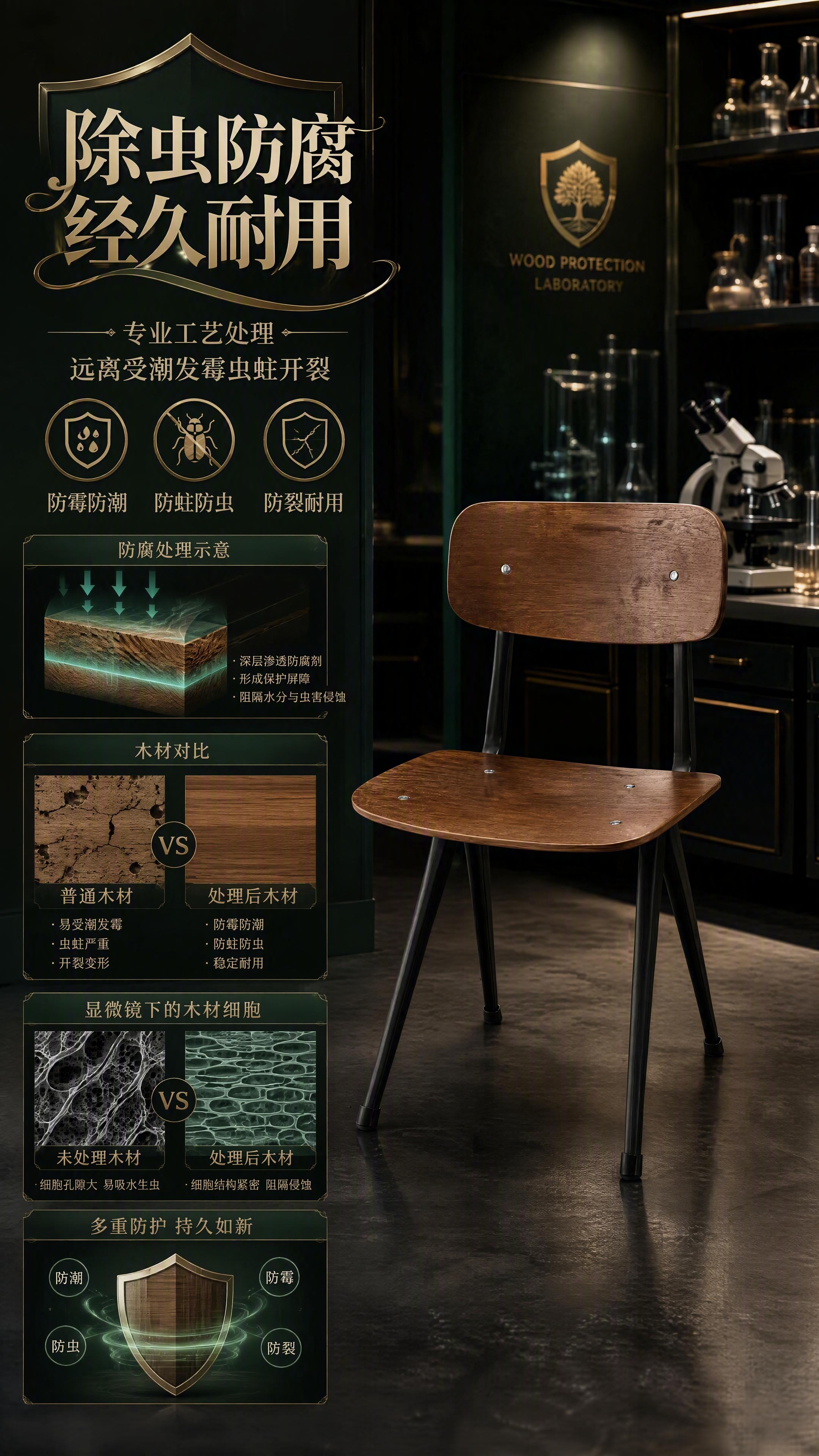 [第3张] 材质工艺页-除虫防腐工艺防霉防蛀防开裂。本张使用【… - 图片创意预览
