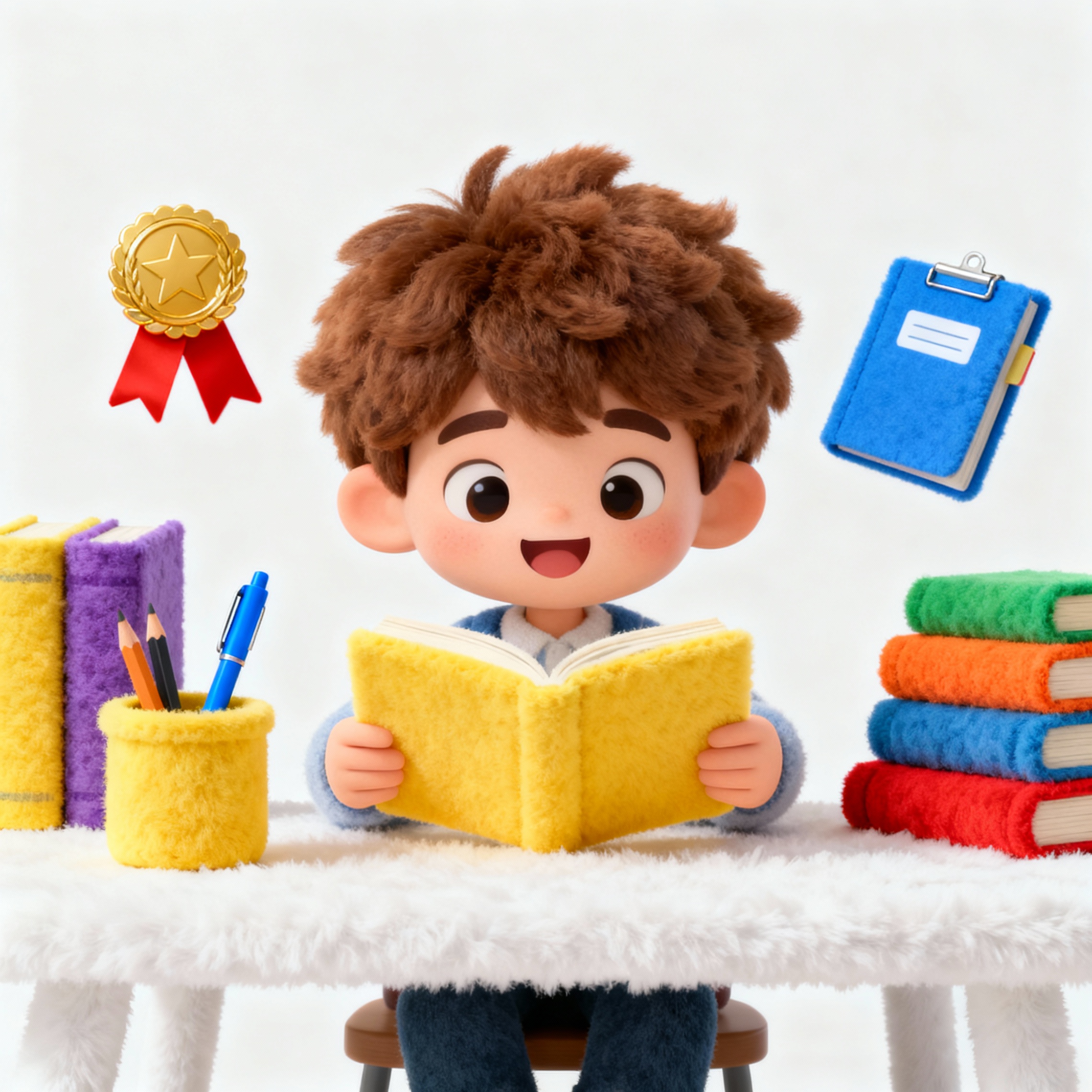 3D毛绒质感，C4D毛绒材质，高细节，4K，柔和光线，有着蓬松… - 图片创意预览