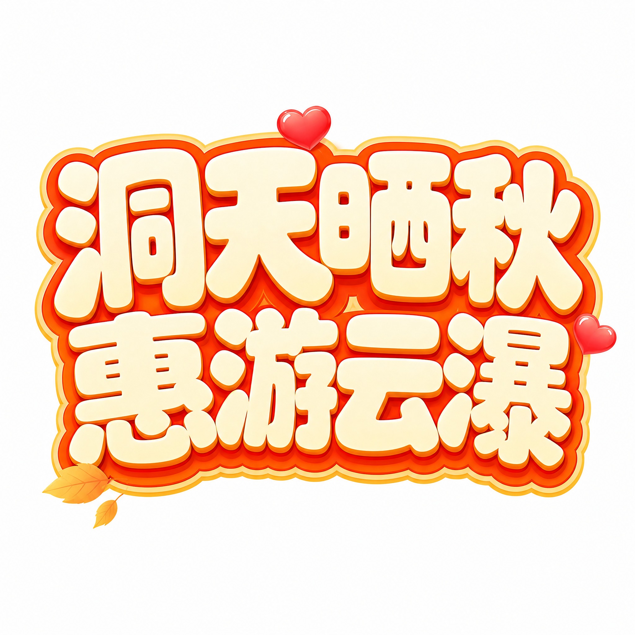 米黄色字体，橙红色描边，白色背景，干净的背景，创意黑体字体设计… - 图片创意预览