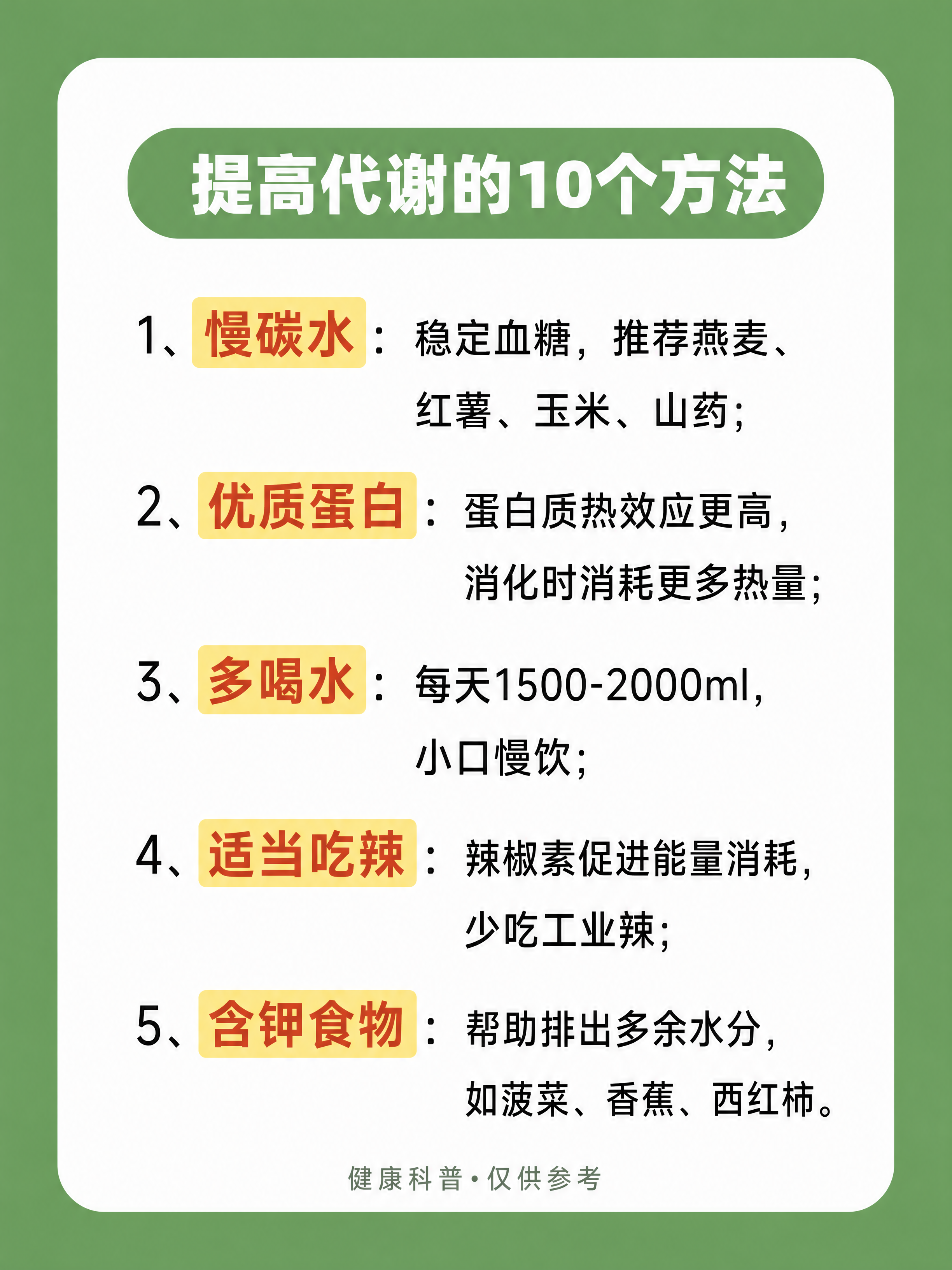 小红书健康科普内页图，3:4竖版，整页中绿色#6BA35E平涂… - 图片创意预览