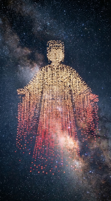 蓝色背景替换成夜晚星空预览效果