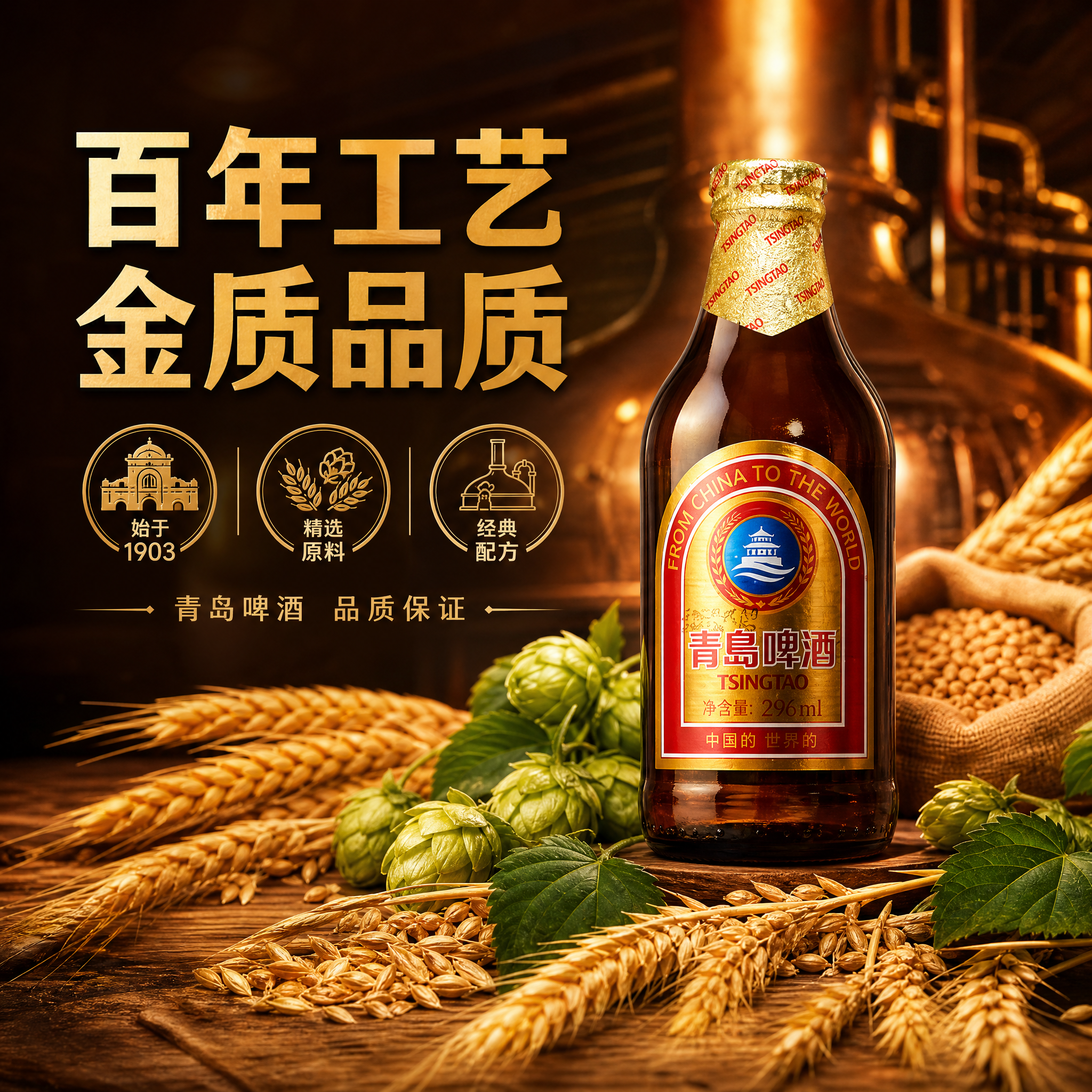[主图-2] 核心亮点 百年工艺 金质品质 信任图 [统一基调… - 图片创意预览