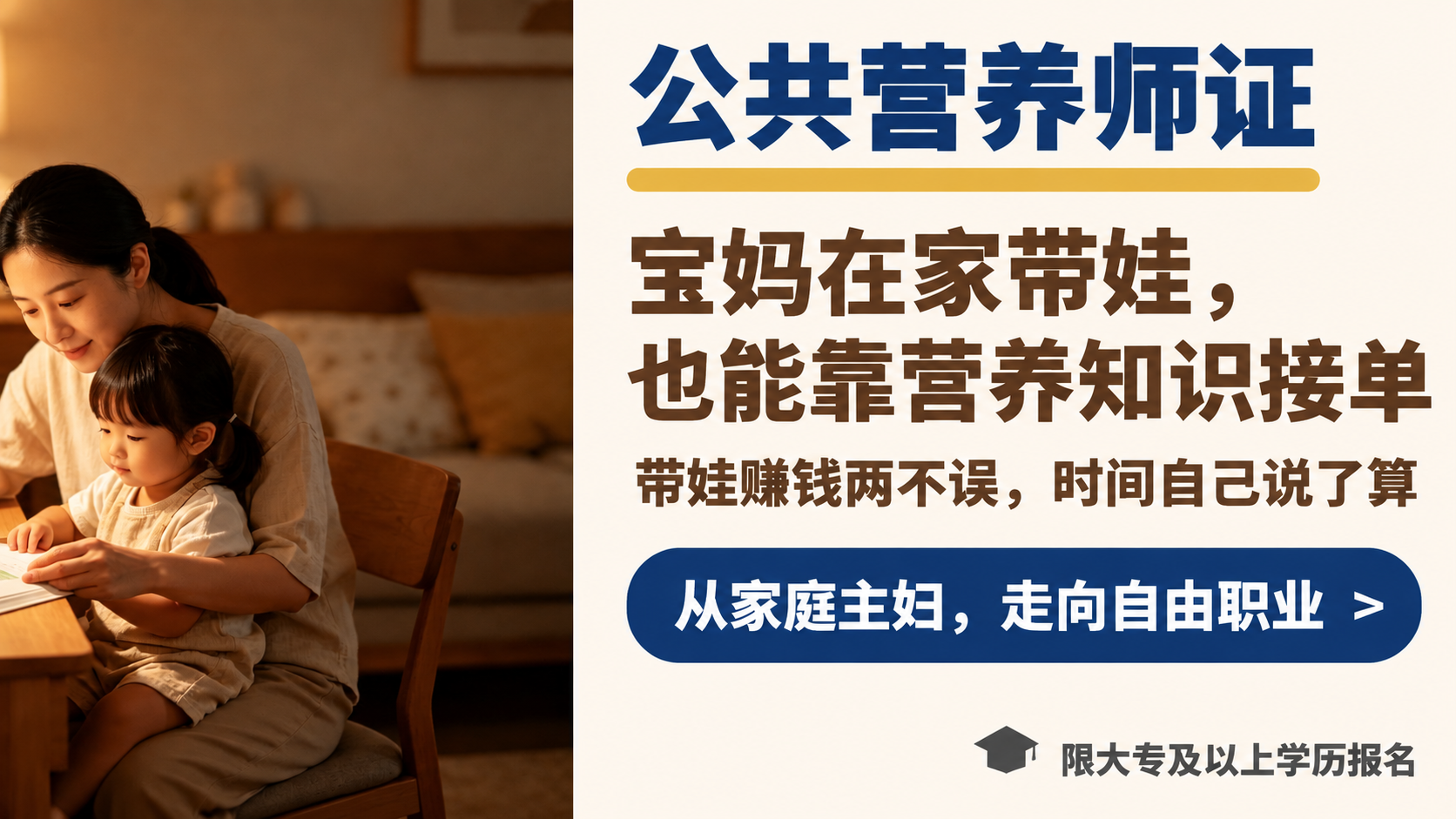 基于这张公共营养师证海报，将所有文字字号整体调大，同时优化排版… - 图片创意预览