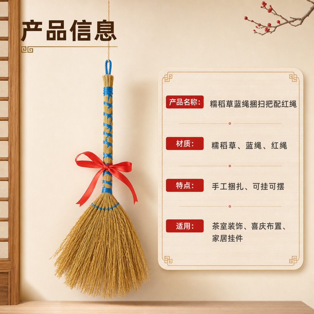 [商品] 使用【图1】糯稻草蓝绳捆扫把配红绳单支款；保留糯稻草… - 图片创意预览