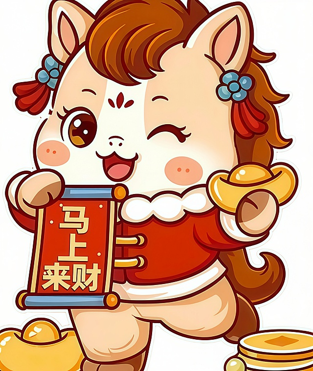 把照片上的招财改成马上来财其余不变