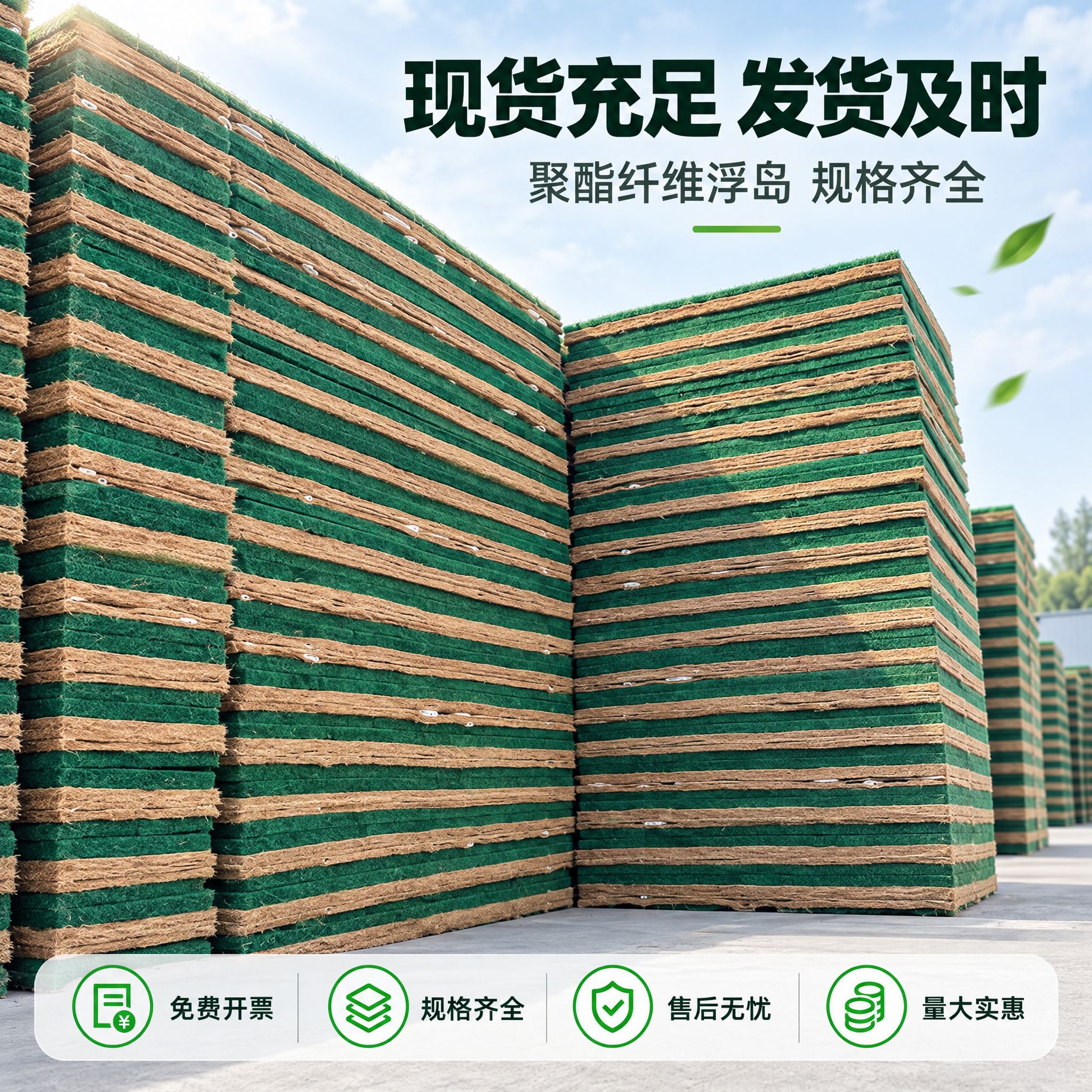 [主图-6] 聚酯纤维浮岛 库存与服务保障图，唯一任务是传达现… - 图片创意预览