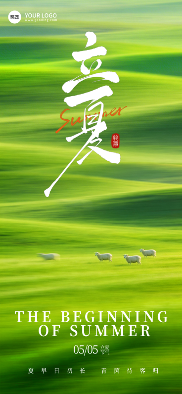 立夏氛围感竖版全屏海报预览效果