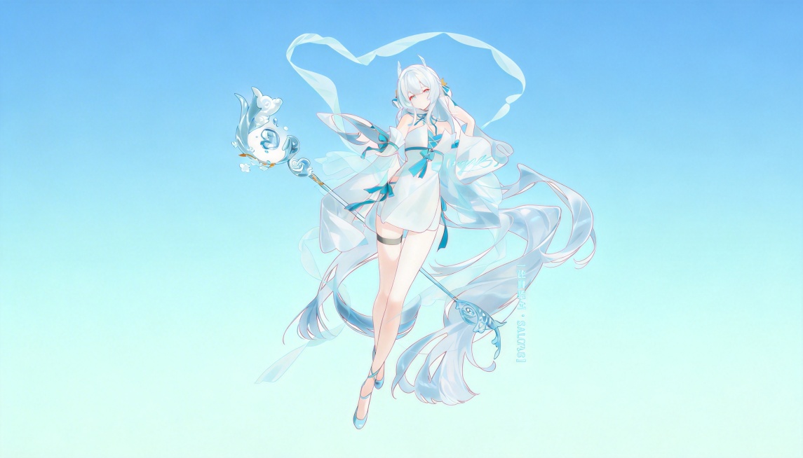 填充浅蓝到淡青色的渐变背景，适配16:9比例预览效果