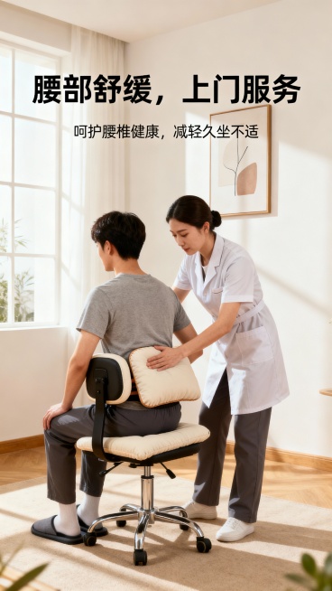 生成50张上门推拿按摩的图文，图片加入一些文字预览效果