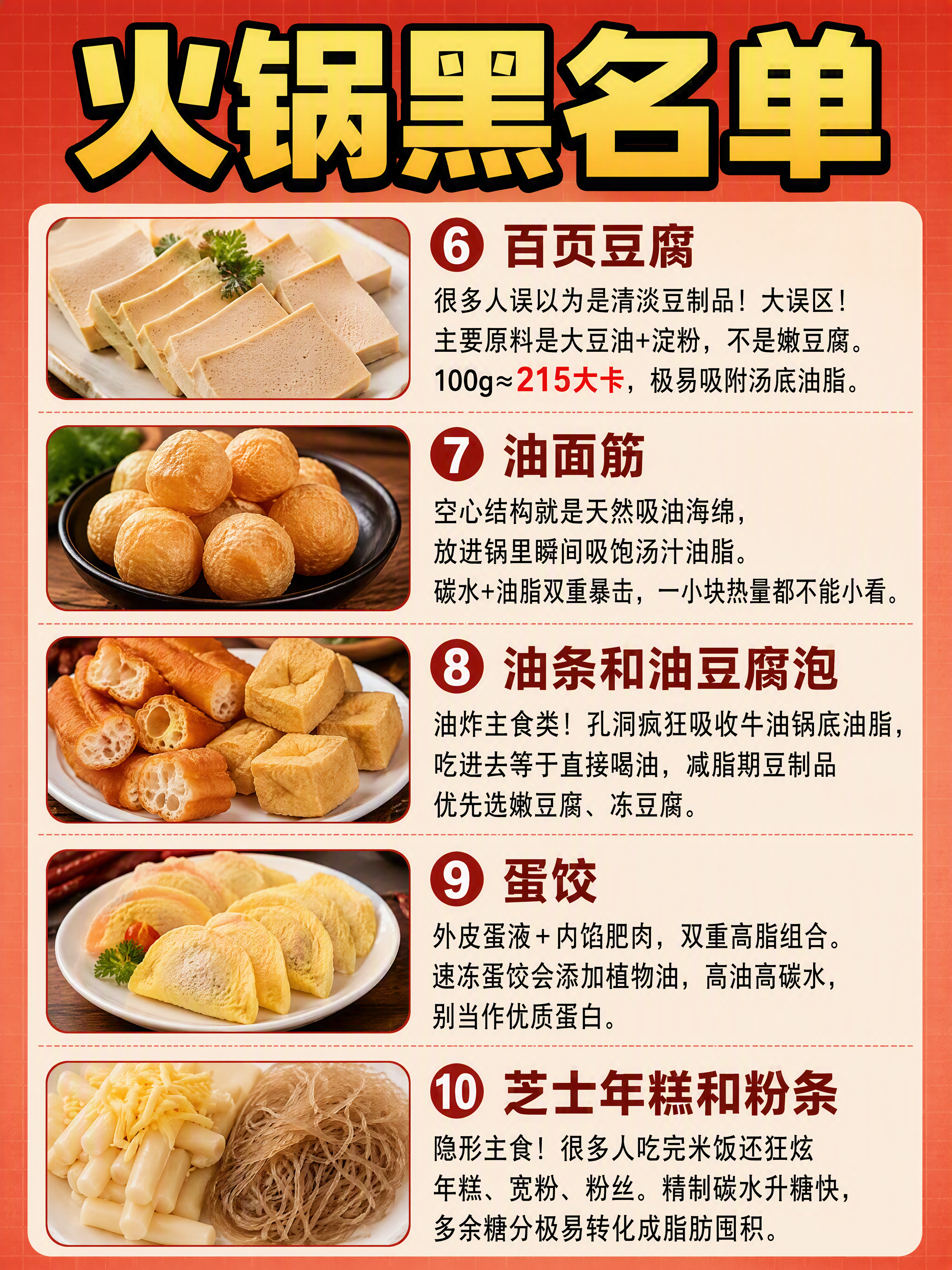 小红书美食科普长图，火锅黑名单主题第二张，与第一张风格100%… - 图片创意预览
