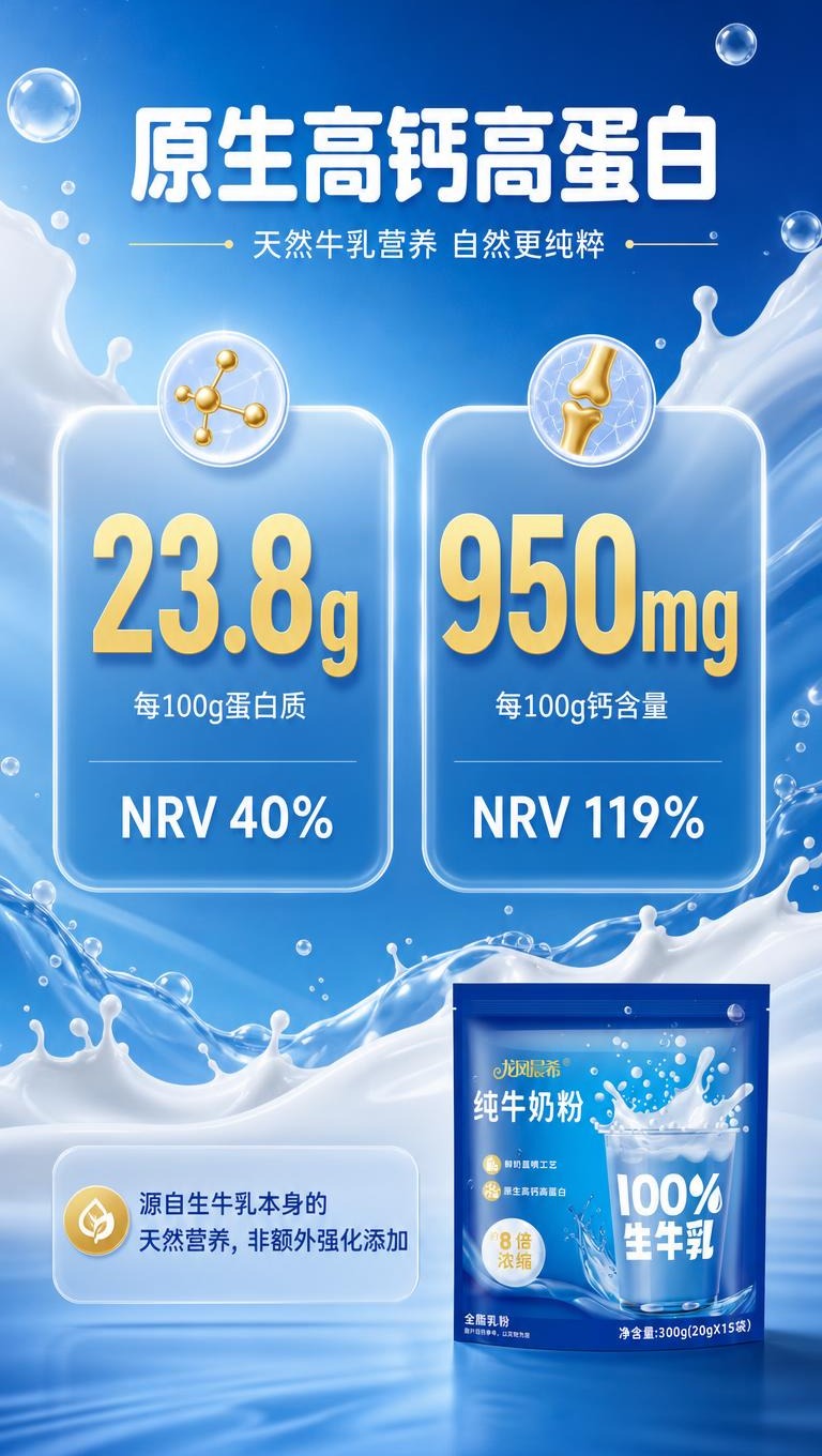 [商品] 使用【图1】龙凤晨希纯牛奶粉自立袋包装；保留包装整体… - 图片创意预览