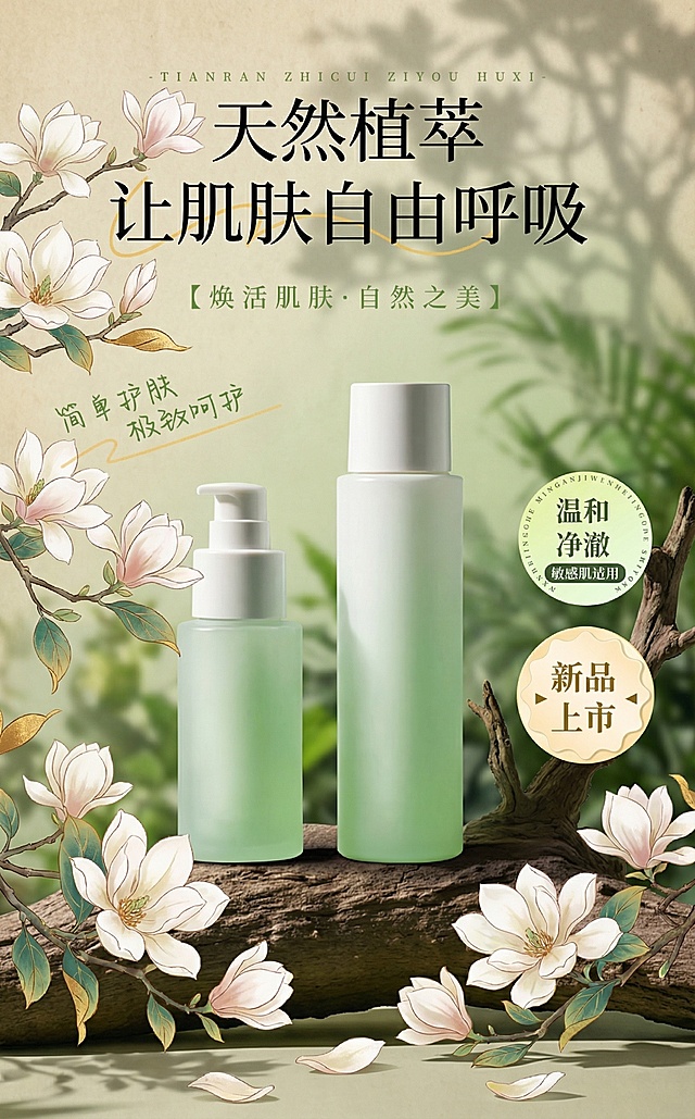 玉兰花东方雅致商品图电商主图