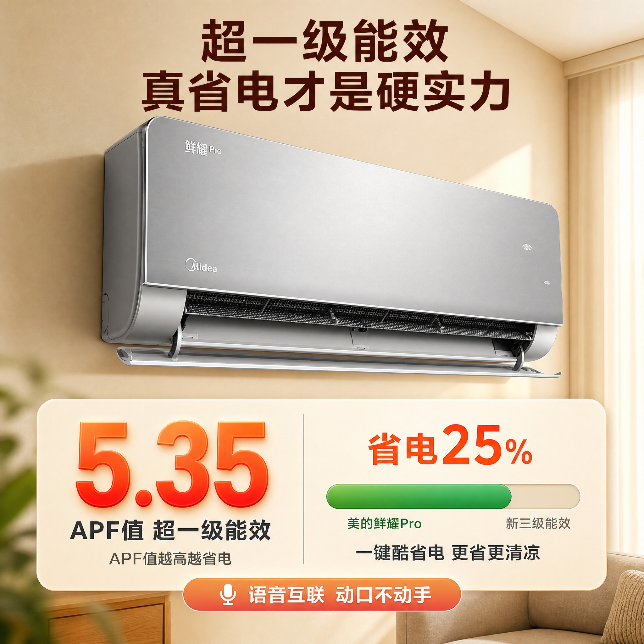 [主图-3] 性能参数证据图，突出APF5.35超一级能效与省… - 图片创意预览