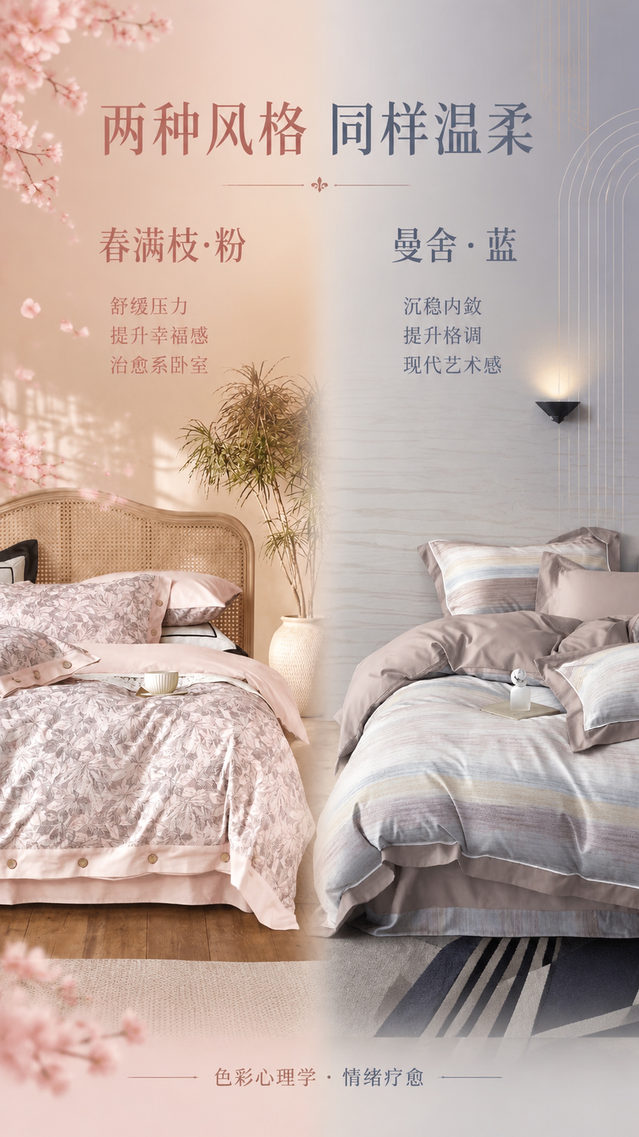 [第6屏] 双款式风格对比与色彩心理学详情页。本屏使用【图2】… - 图片创意预览