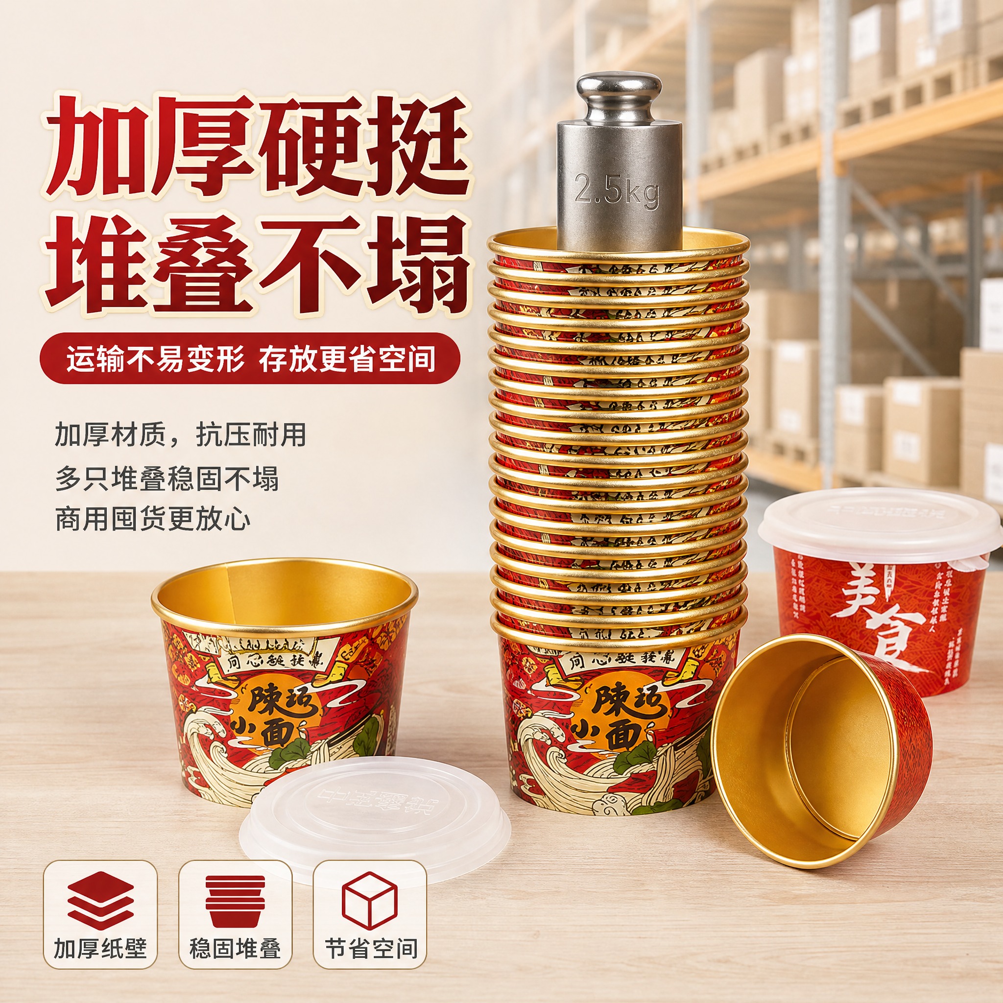 [主图-9] 加厚抗压堆叠展示图，展示产品加厚材质可堆叠不塌的… - 图片创意预览