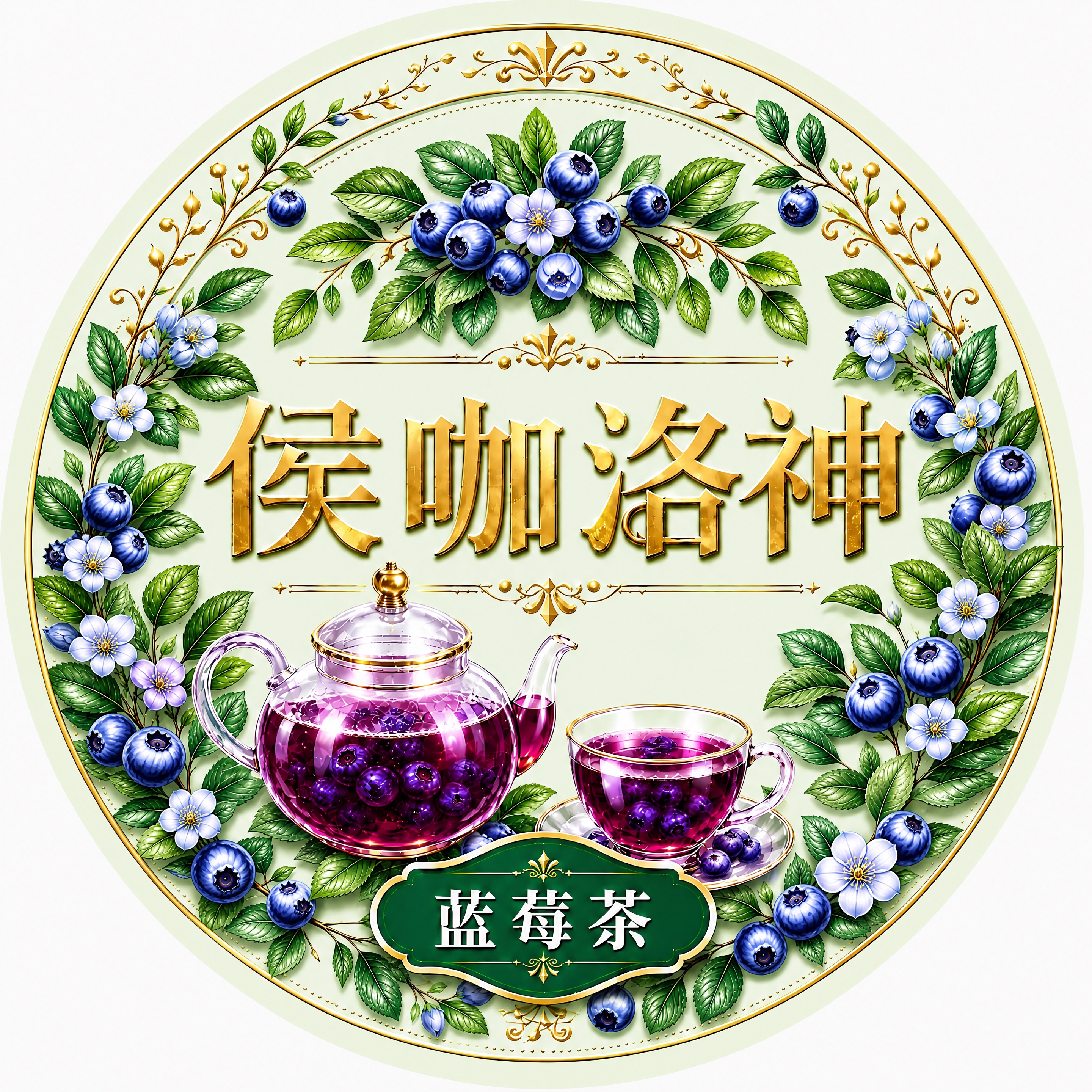 基于参考图修改，将画面中所有蓝莓果实的数量减少约30%，去掉部… - 图片创意预览